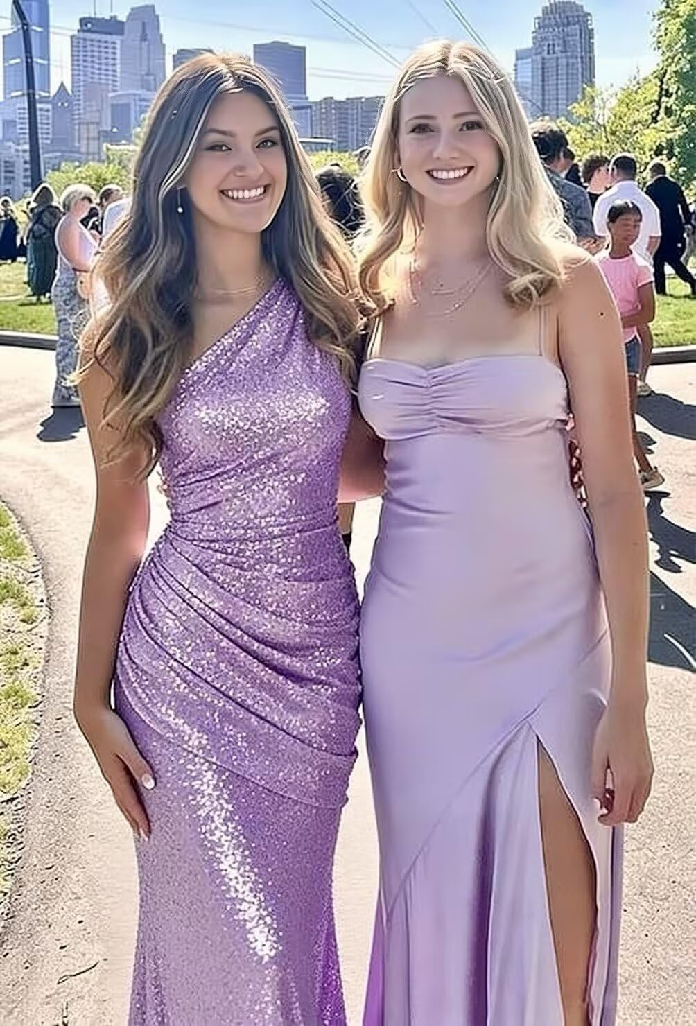 One Shoulder Prom Dresses for Women 2026 Sparkly Sequin Pleated Formal Evening Gowns Size 6