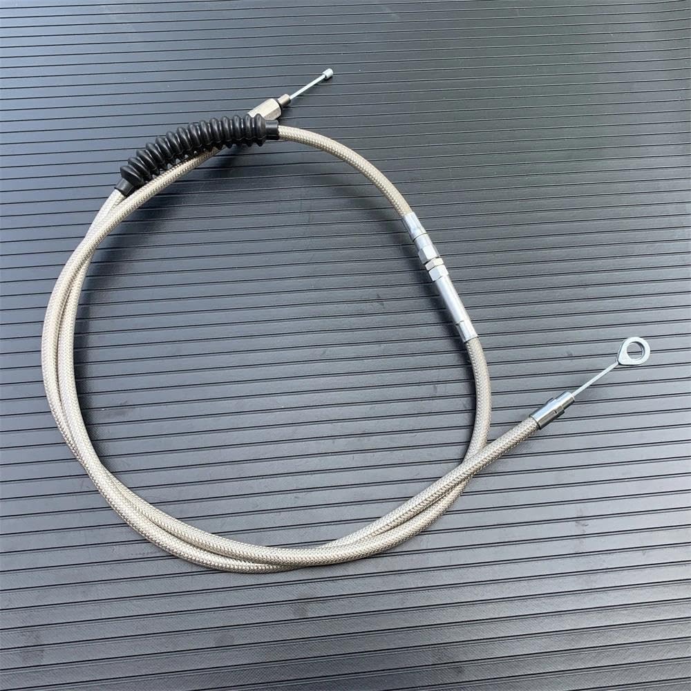 Câble d'accélérateur pour Harley XL883 1200N en acier tressé argent de 160cm