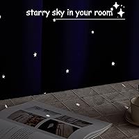 Vista 4 de NICETOWN Cortinas Opacas con Recortes de Estrellas para Dormitorio de Niños/Guardería, Cortinas de Tratamiento de Ventana con Aislamiento Térmico