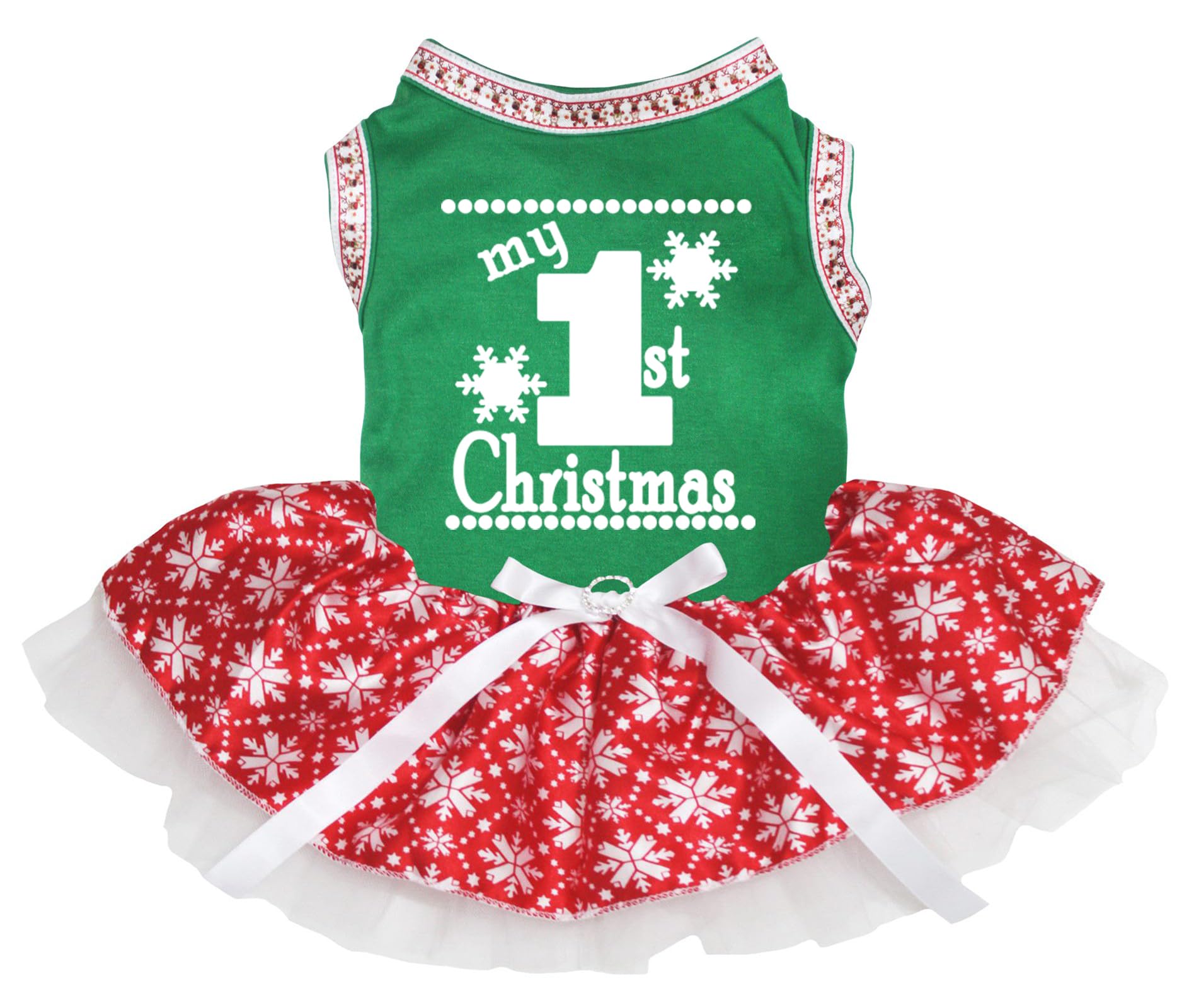 Robe pour chien grand format My 1st Christmas vêtement hiver vert XXXL