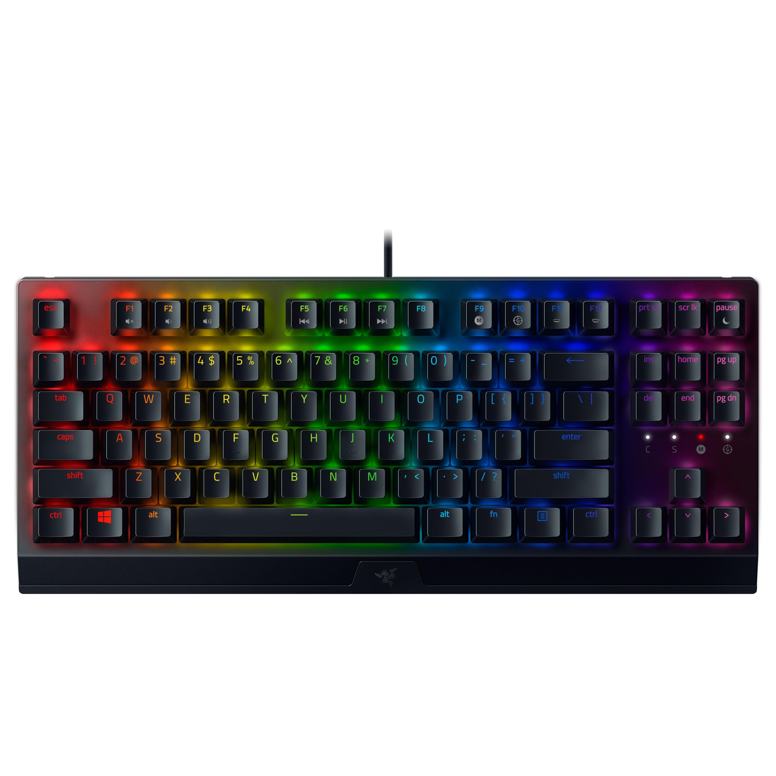 Razer BlackWidow V3 Tenkeyless - Teclado mecánico para juegos, Teclado Gaming Compacto con interruptores mecánicos, iluminación cromática RGB, gestión de cables, Teclado US