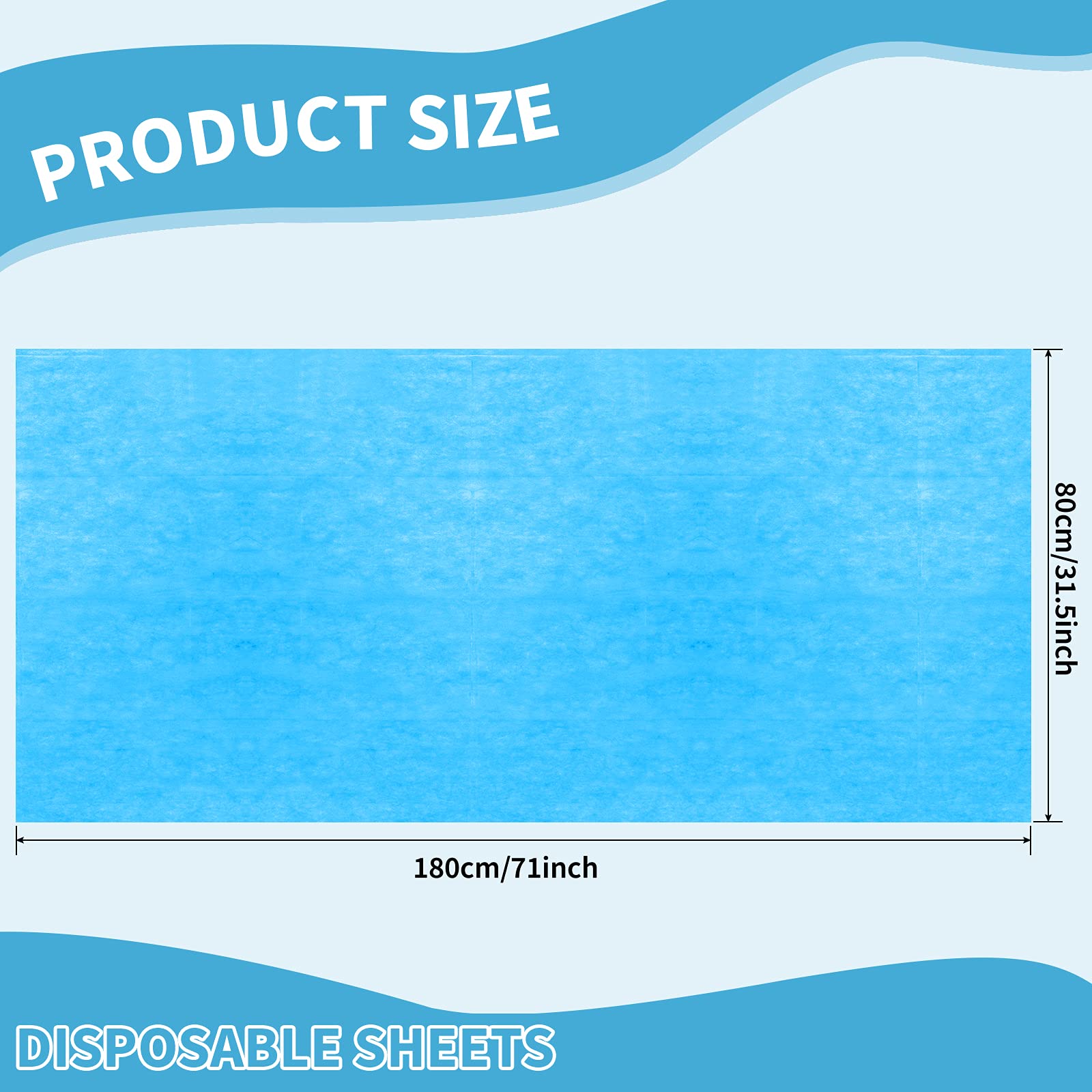 Breling Disposable Waterproof Oil-Proof Bed Sheets, 100 Pieces