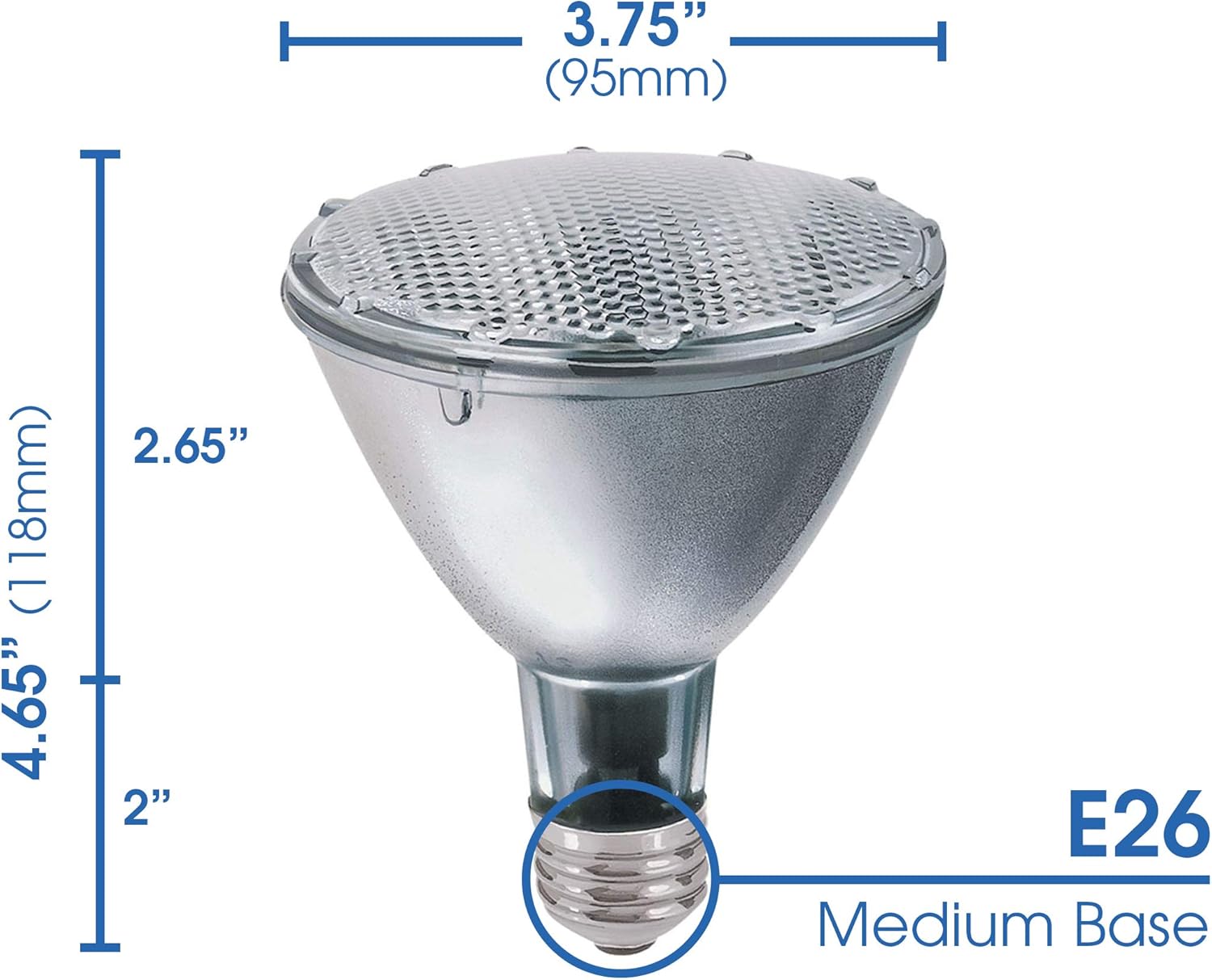 GE Lighting 69168 38-watt PAR30 Long Neck, 550-Lumens, Energy-Efficient Halogen Floodlight Bulb with Medium Base, (1-Pack)