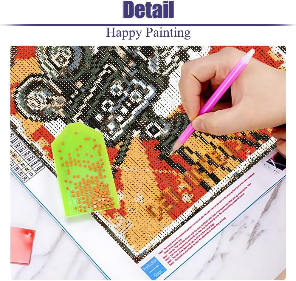 Miniatura 6 de LWZAYS Kit de pintura de diamante retro de 6 piezas, póster de cine retro, kits de arte de diamantes para adultos principiantes, kits de arte y