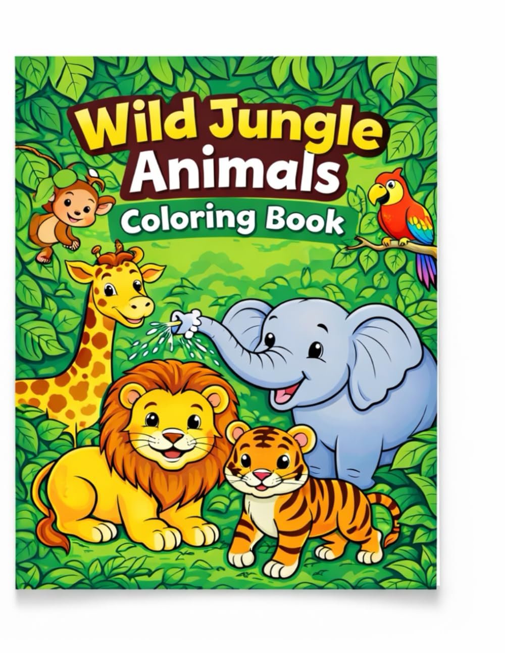 Wild Jungle Animals Coloring Book