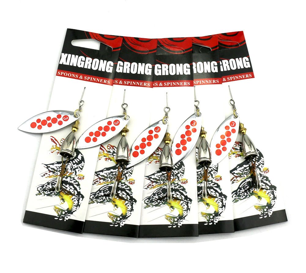 LENPABY 5PCS Jigs Fishing Lures, Casting Fishing Lures Blade Baits,8.2cm Fishing Spoons Lure 14.3g Casting Metal Fishing Spoons