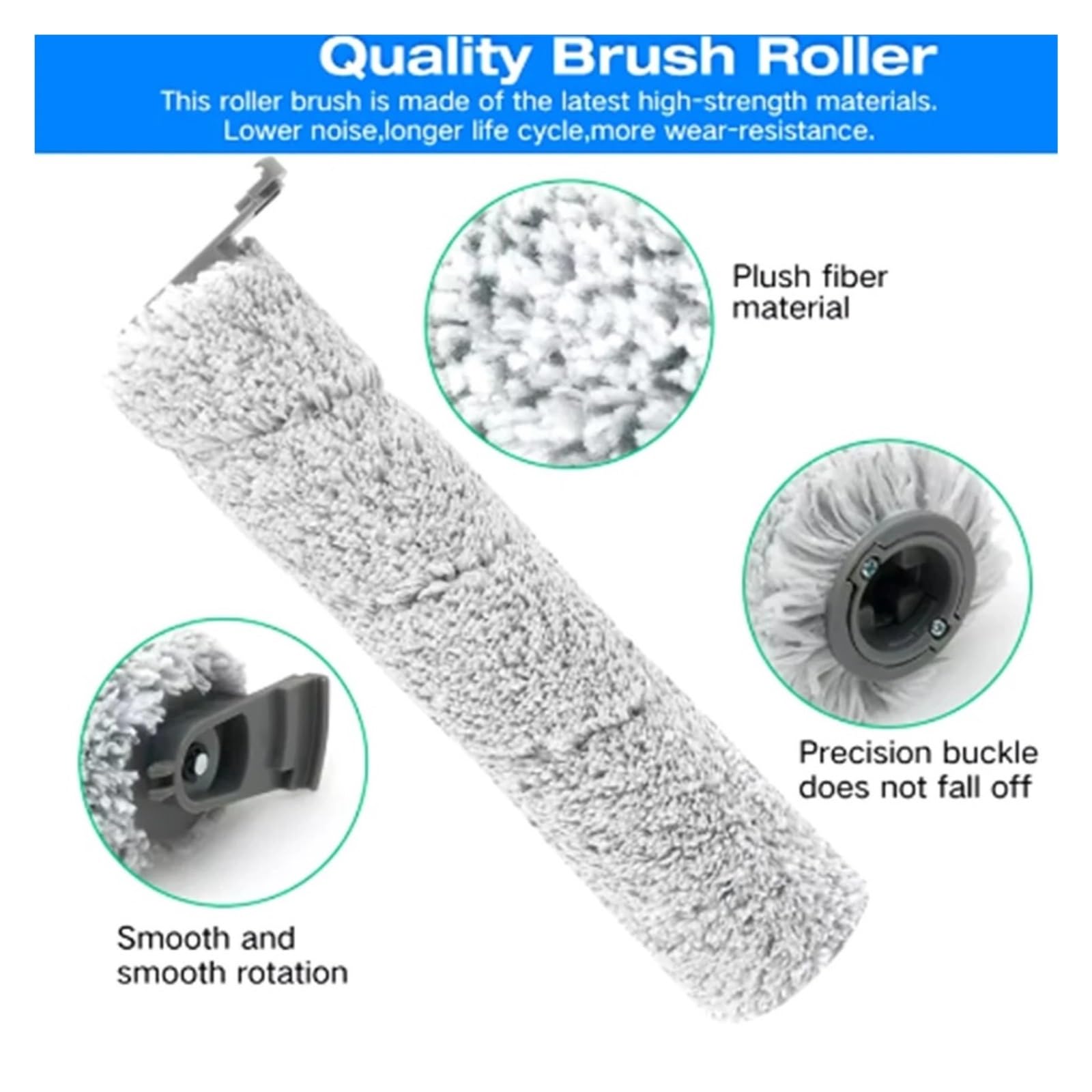 Cepillo de rodillo y filtro compatible con Bissell 3882 3883 3967F 3970F | Cepillo giratorio y filtro de plástico ABS duradero, disponible en múltiples especificaciones,(Set I)