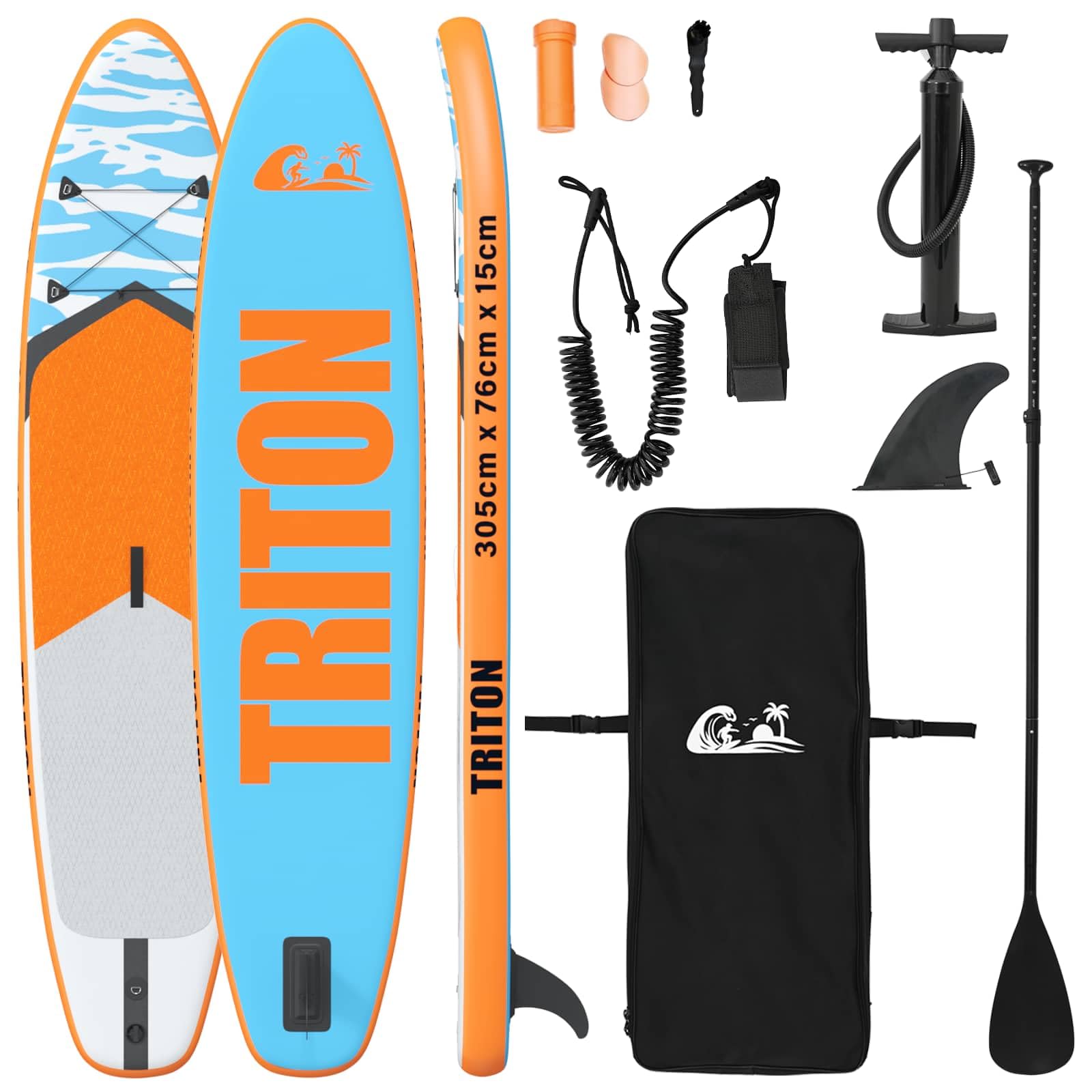 vidaXL Tavola da SUP gonfiabile in PVC con motivo a onde, per sport acquatici estivi