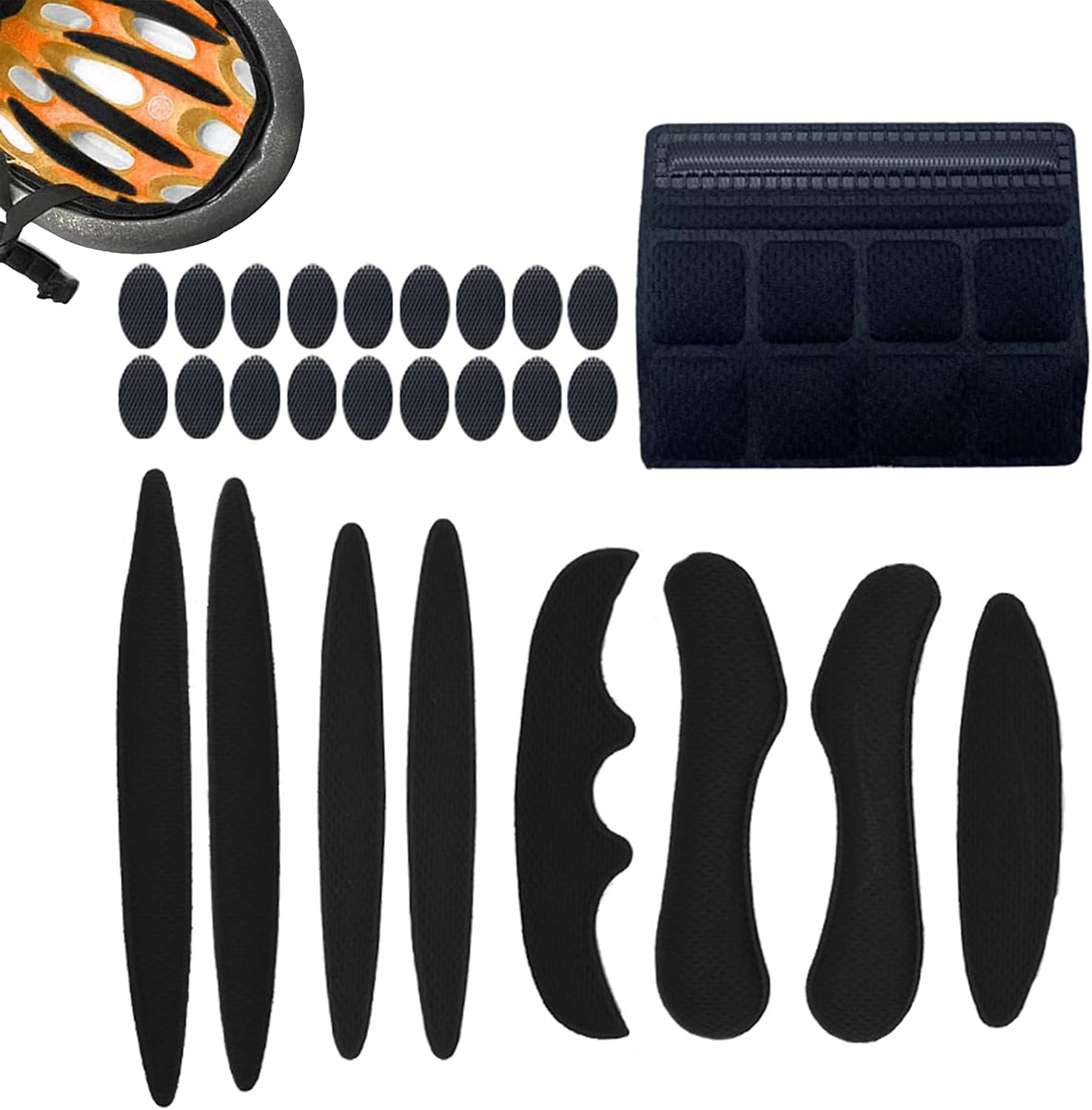 2 Sets Helmet Pads Foam Suitable For Mountain Bike Helmets