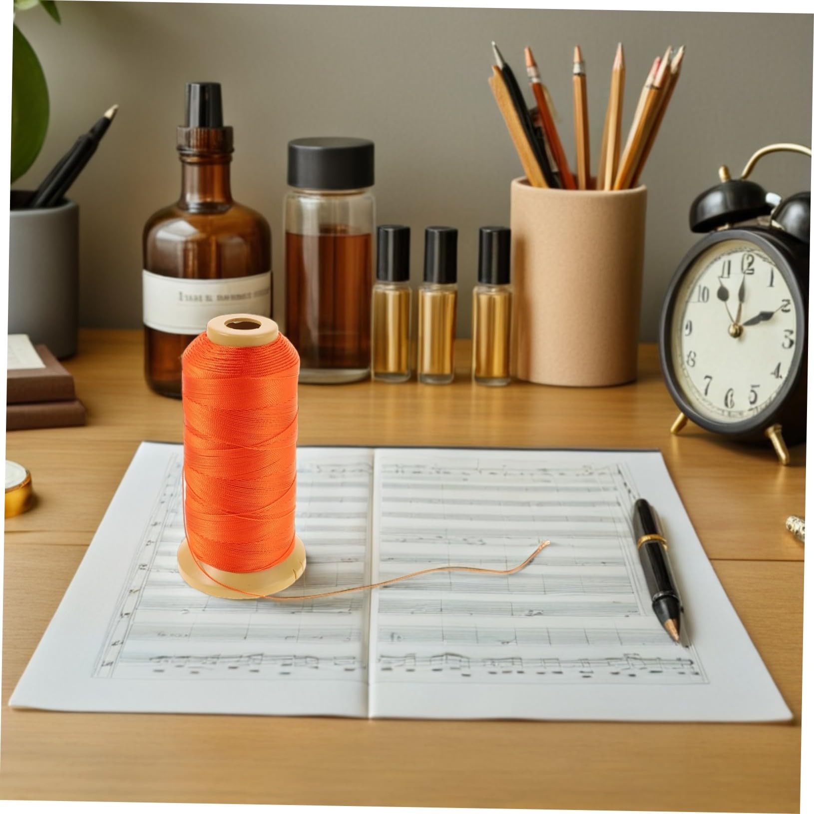 BESPORTBLE Fil En Polyester Orange Pour Hautbois – Fil De Macramé Artisanal Pour Ligature D’anche, Corde Multifonction Pour Accessoires D’instruments à Vent, Loisirs Créatifs Et Décoration Sonore