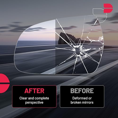 Vista 51 de BDFHYK Espejo retrovisor - Compatible con VW e-Golf, Golf R, Jetta y más - Espejo retrovisor convexo (lado derecho)