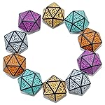 SmartDealsPro 10-Pack 20 Sided Dice D20 Polyhedral Dice for DND RPG MTG Table Game (Mix Retro Color 2)