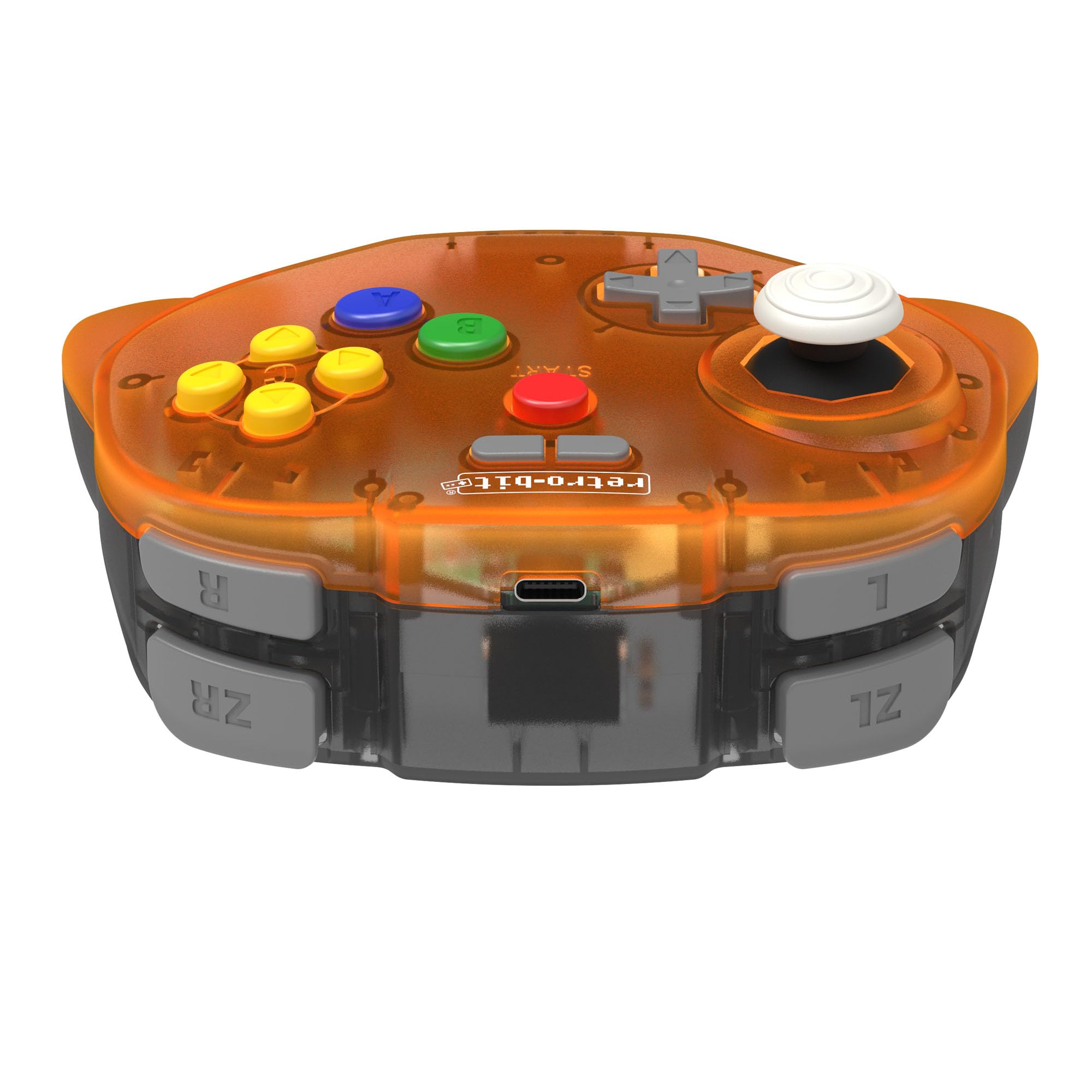 Retro-Bit Tribute 64 V2 2.4G Wireless Controller for N64 / Switch/PC/Mac - Orange Hawk