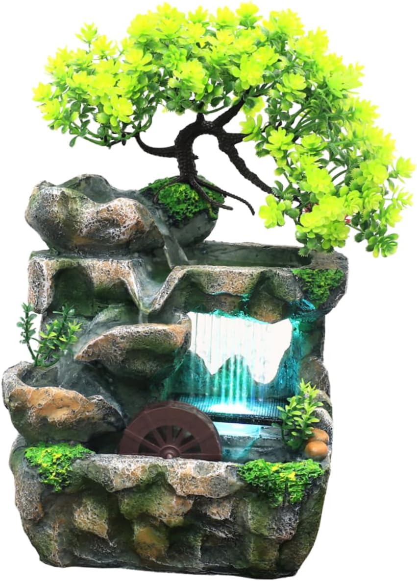 Tabletop Water Fountain Fountain Waterfall Feature Decoration Desk Decoration Indoor