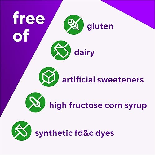 Miniatura 6 de vitafusion Suplementos de gomitas probióticas, suplementos nutricionales probióticos con sabor a frambuesa, melocotón y mango, 70 unidades