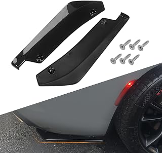 2PCS Car Rear Bumper Diffuser Spoilers, Front Bumper Guard, Anti-Collision Body Parts & Trim for Diffuser Splitter, Car Accessories Side Fin Fenders Skirt Protector Universal for Most Vehicles