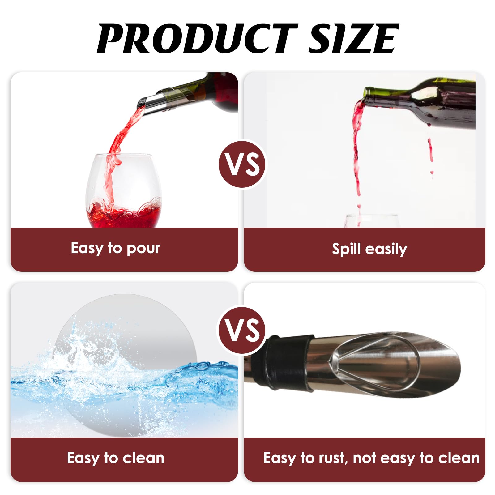 50 Pezzi Salvagoccia Per Vino Riutilizzabili | Versatore Anti-Goccia Per Bottiglie | Diametro 7.5 Cm | Per Casa E Ristoranti - Foto 4