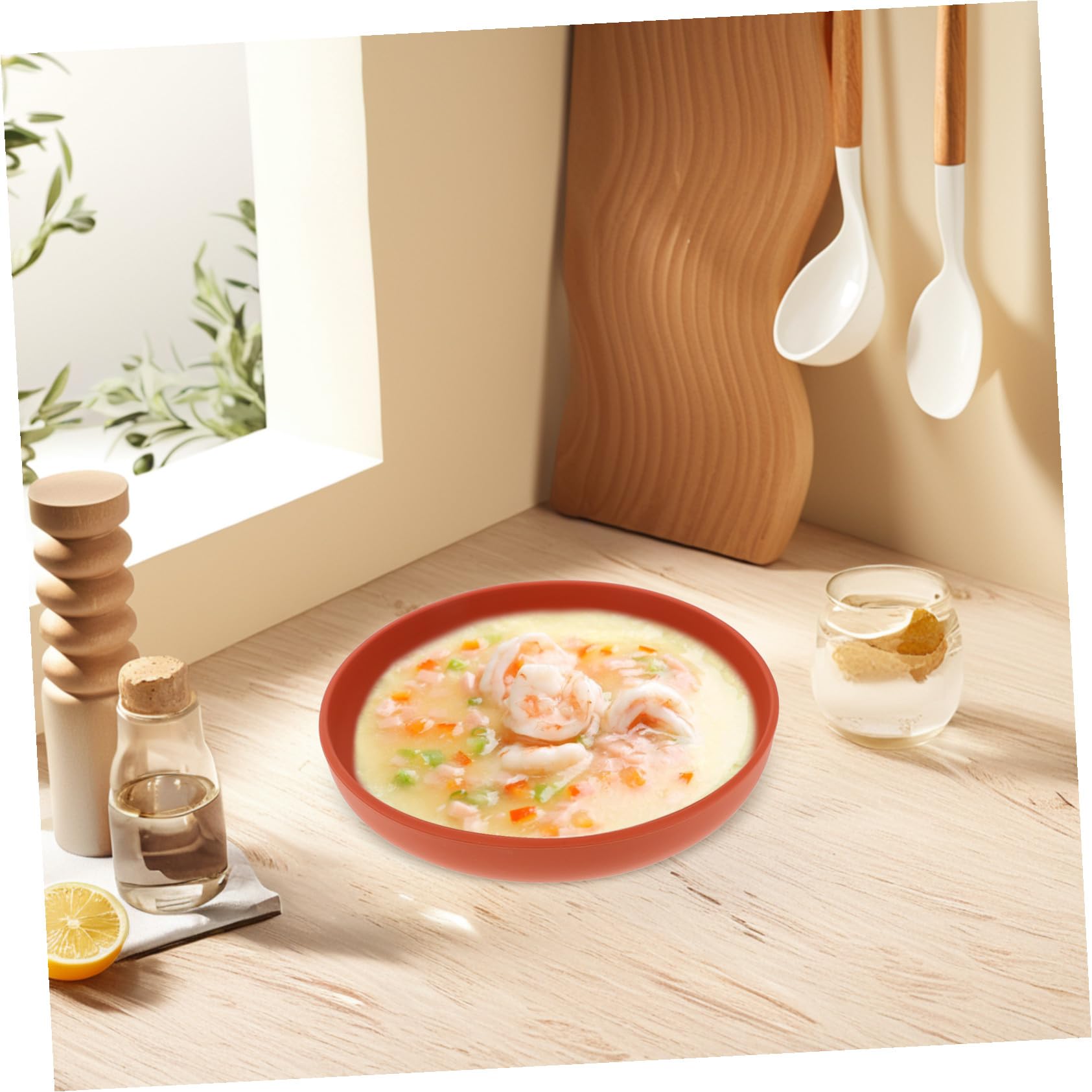 UKCOCO Assiette Résistante aux Chutes Plaque à Ventouse Anti-déversement en Silicone et Autonomie Alimentaire pour Seniors pour Repas Réguliers