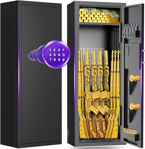Miniatura 10 de Seguro para rifle de pistola 10-15 para seguridad en el hogar, seguro para armas para rifles y pistolas - Teclado digital de acceso rápido | Caja
