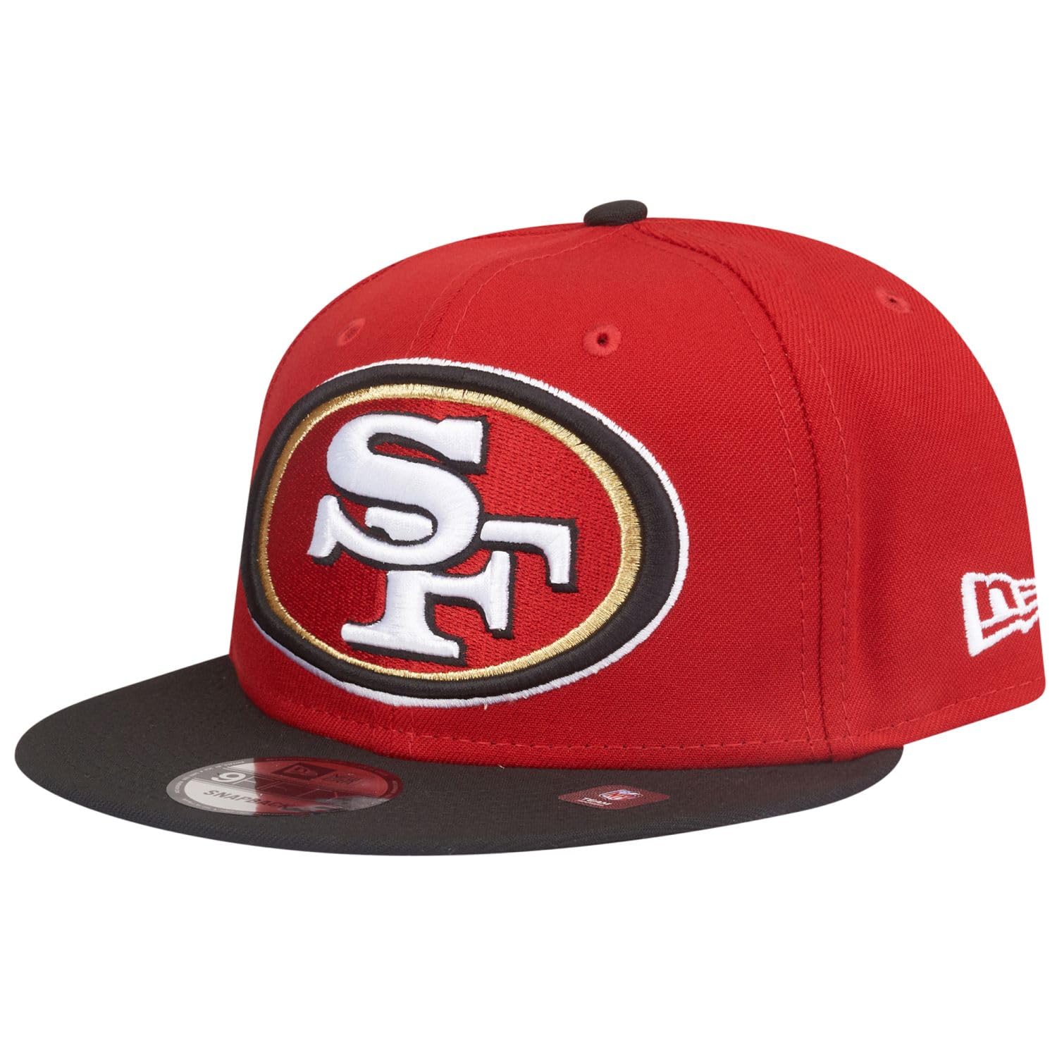 New Era Men's Black 9Fifty Snapback Cap - Xl Logo San Francisco 49Ers
