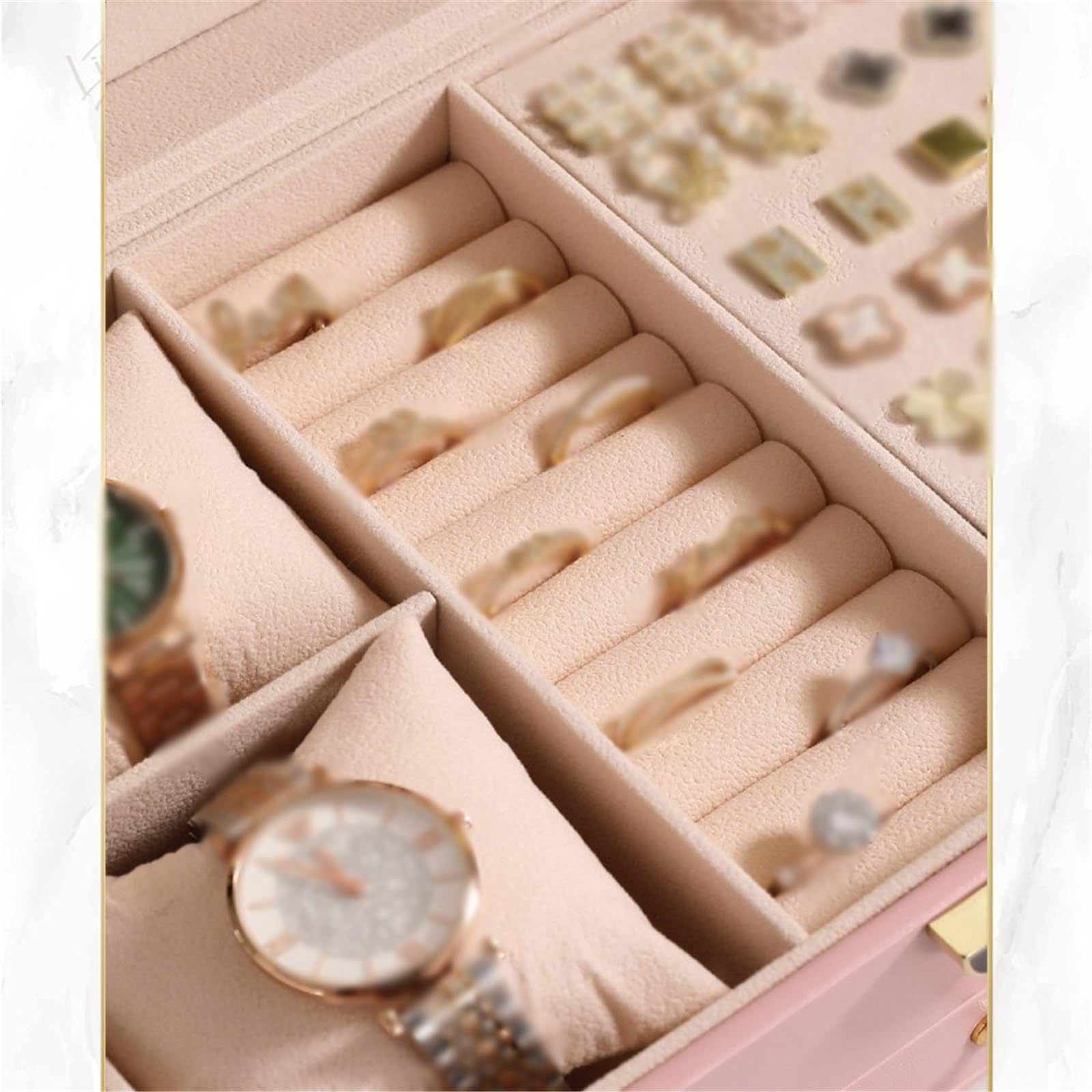 Soporte de joyería Caja de almacenamiento joyas varios niveles