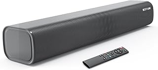 BESTISAN Sound bar, 21-Inch Wired &Wireless Stereo Soundbar for TV, Bluetooth 5.0, Three Equalizer Modes Sound Bars, Treble/Bass Adjustable, Wall Mountable, Aux/HDMI ARC/Optical/Coaxial Connection