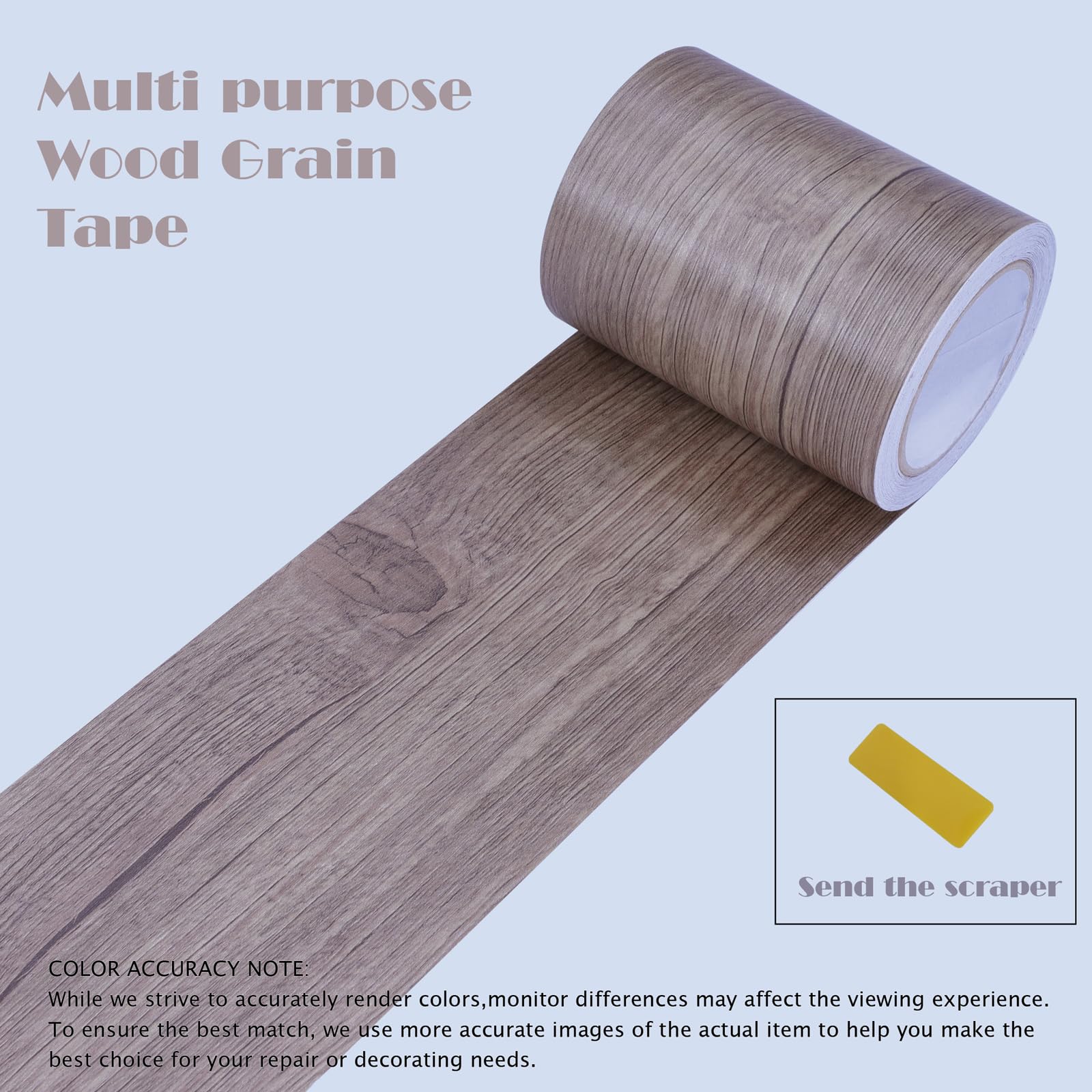 FEILAYS Peel And Stick Wood Grain Wallpaper Border - Waterproof PVC, 1.96" X 393" (Willow Wood) 2 thumbnail image