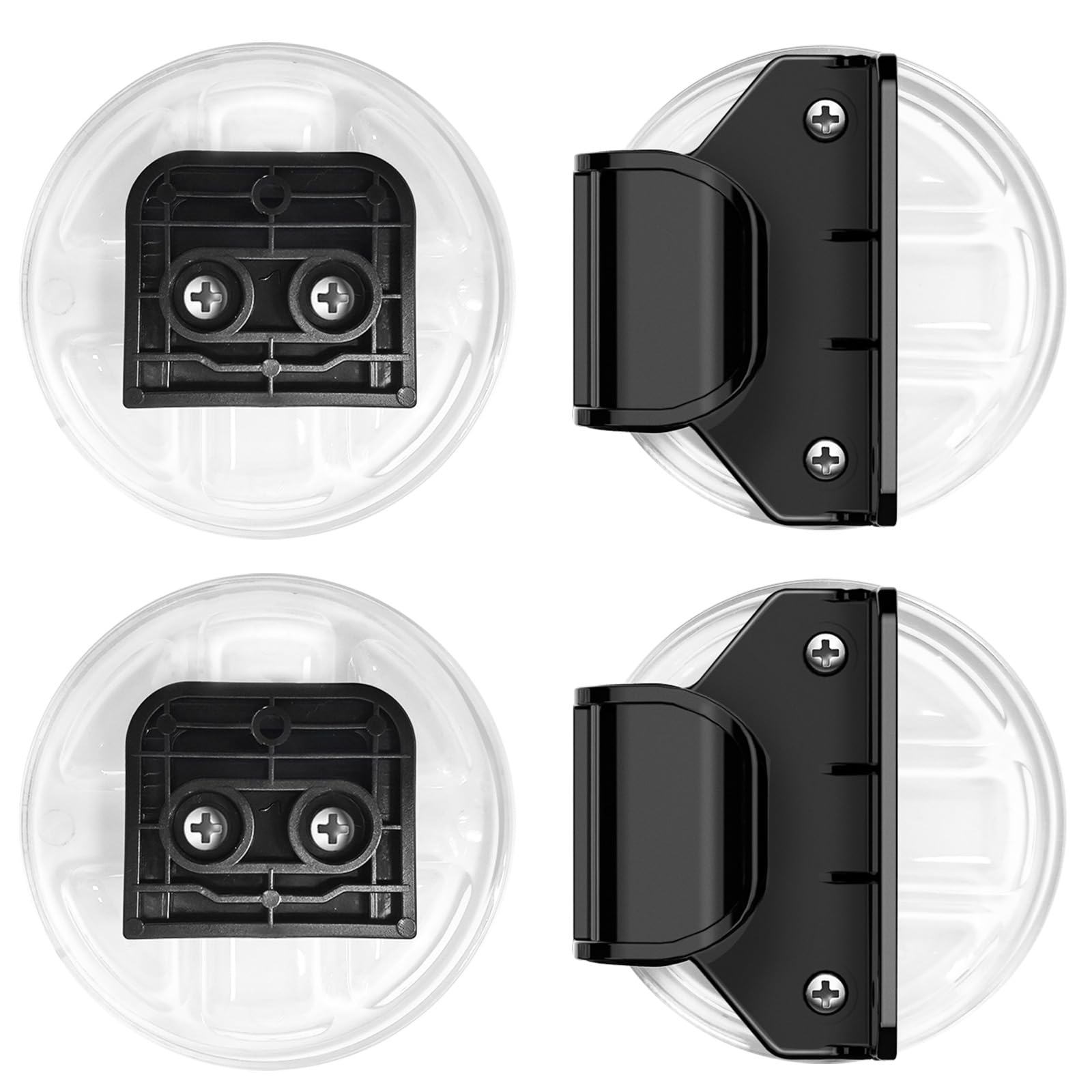 Pawtners Retractable Baby Gates Replacement Parts for Free-Punch Installation, Original Accessories Set-Black