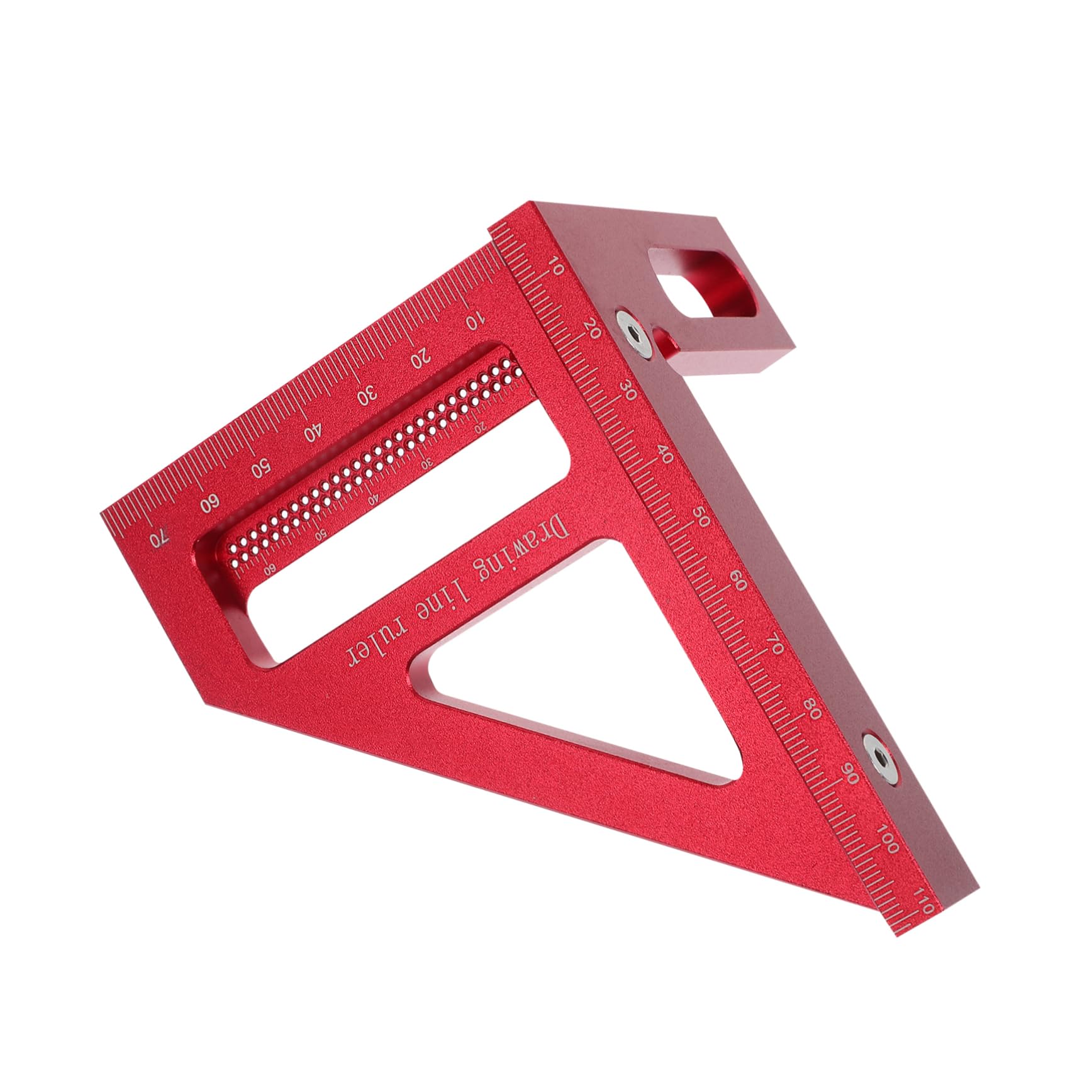 IWOWHERO Woodworking Triangle Ruler Degree Protractor Aluminum Alloy Square Tool Precision Measuring Ruler