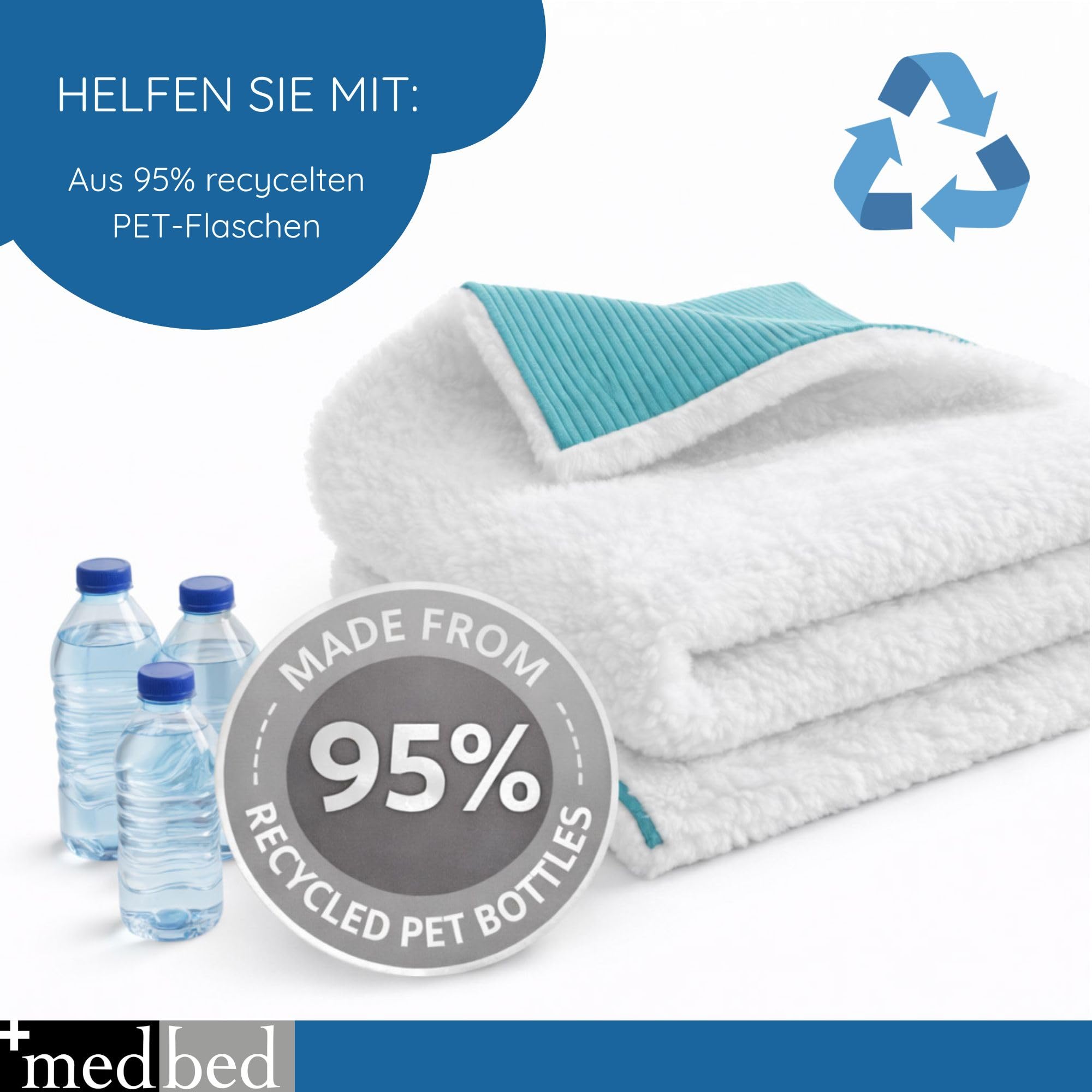 Anti-Dekubitus MedBed Premium – eine medizinsche Unterlage zur Vorbeugung des Wundliegens (70 x 100 cm)