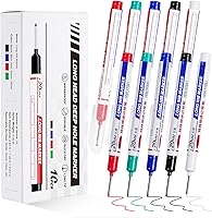Vista 1 de 10 PCS Long Head Deep Hole Marker Pens, 20 MM Long Nib Marker for Metal, Multi-purpose Deep Reach Markers Quick Dry Waterproof Marking Pens