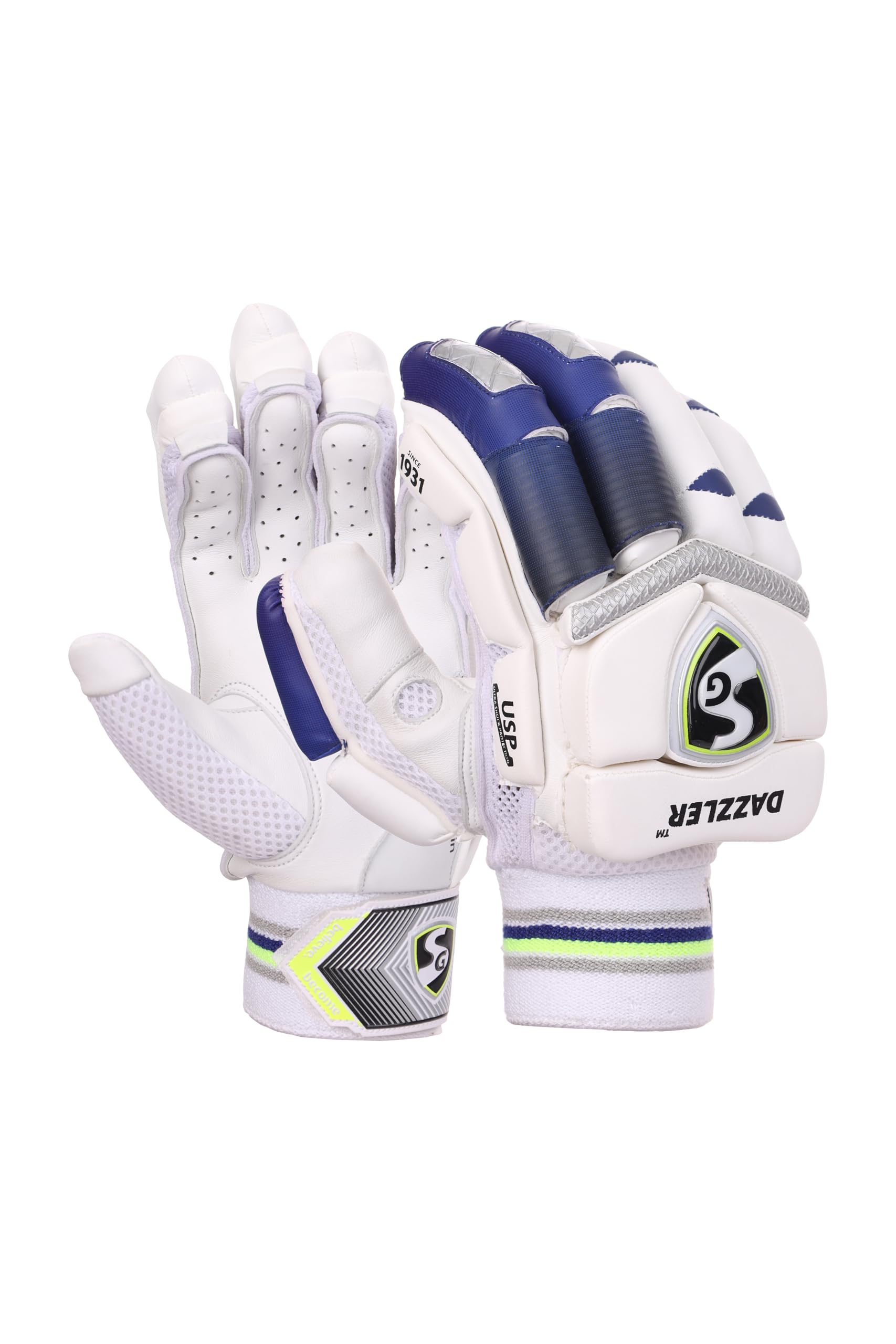 SG Cricket Batting Gloves Dazzler LH ProTech Leather Cricket Batting Gloves - Ultimate Grip and Protection-image-48