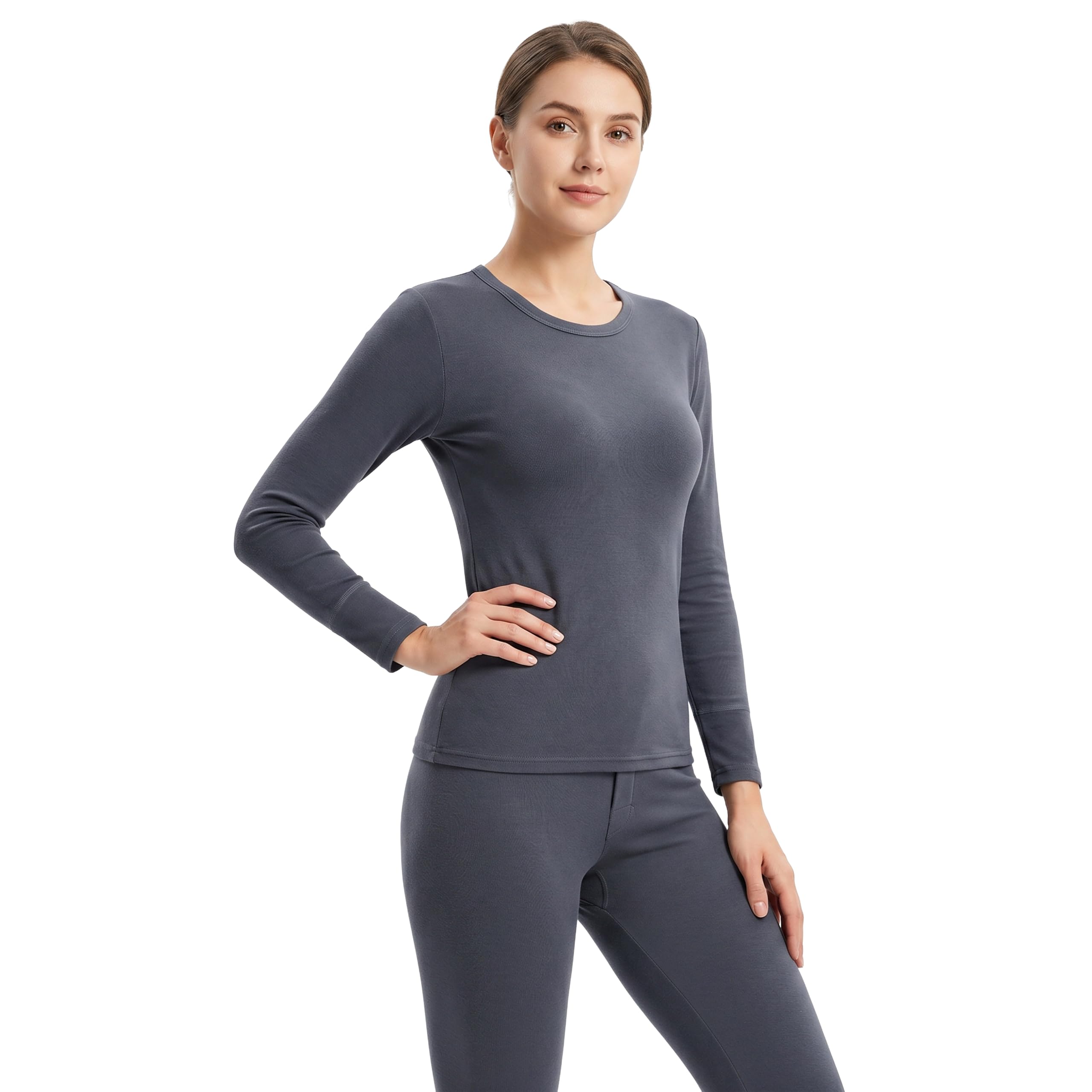 Completo Termico Ultra Morbido, Intimo Termico Stile Anni '80, Delicato sulla Pelle, in Tessuto Modal Lenzing, Anti-Pilling, Strato Base riscaldato per l'inverno.