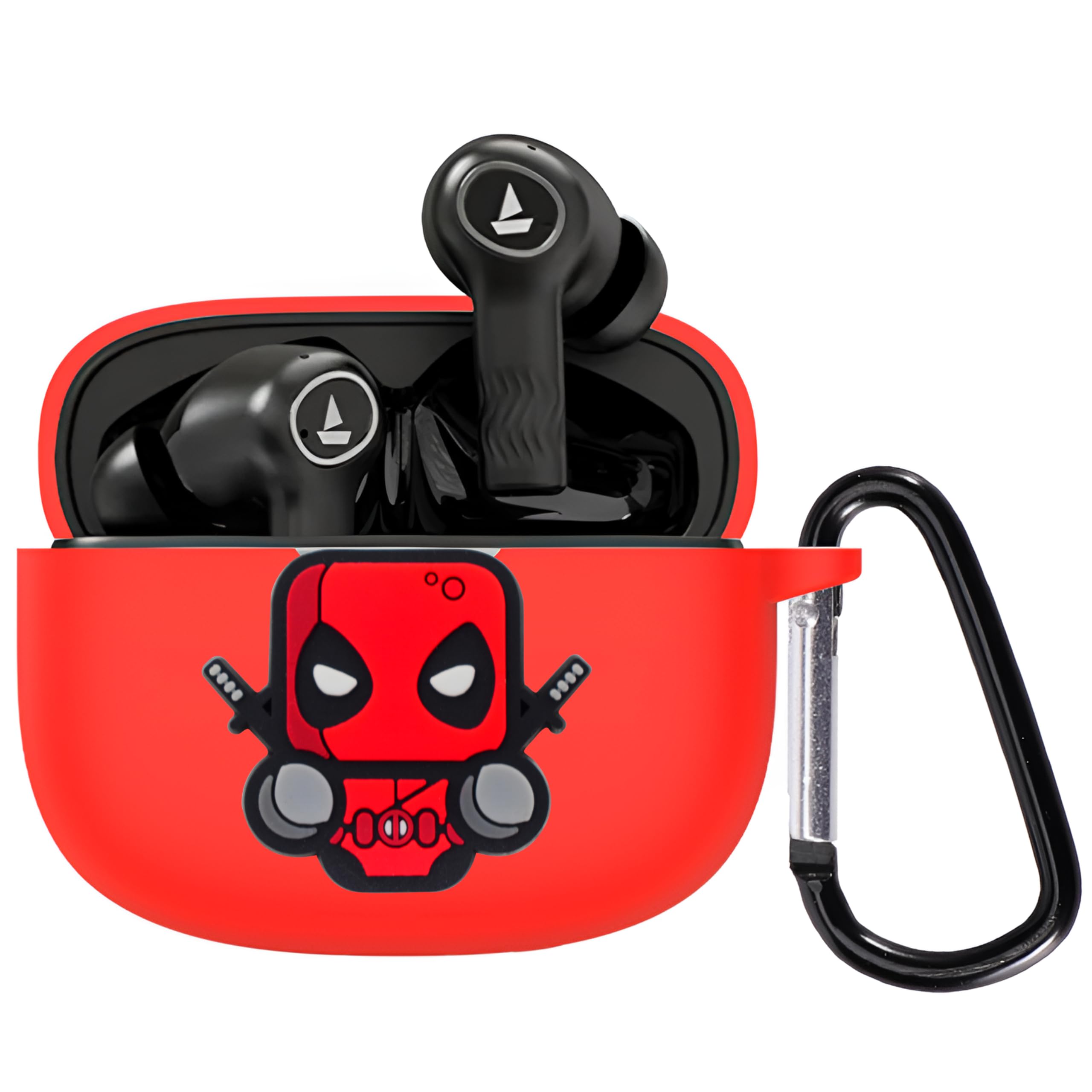 Latali New Silicone Case Compatible with Boat Nirvana ion Protective Soft Silicone 360° Full Protection Dust-Proof Shockproof Case Cover with Hook (Cover Only) (Deadpool)-image-19
