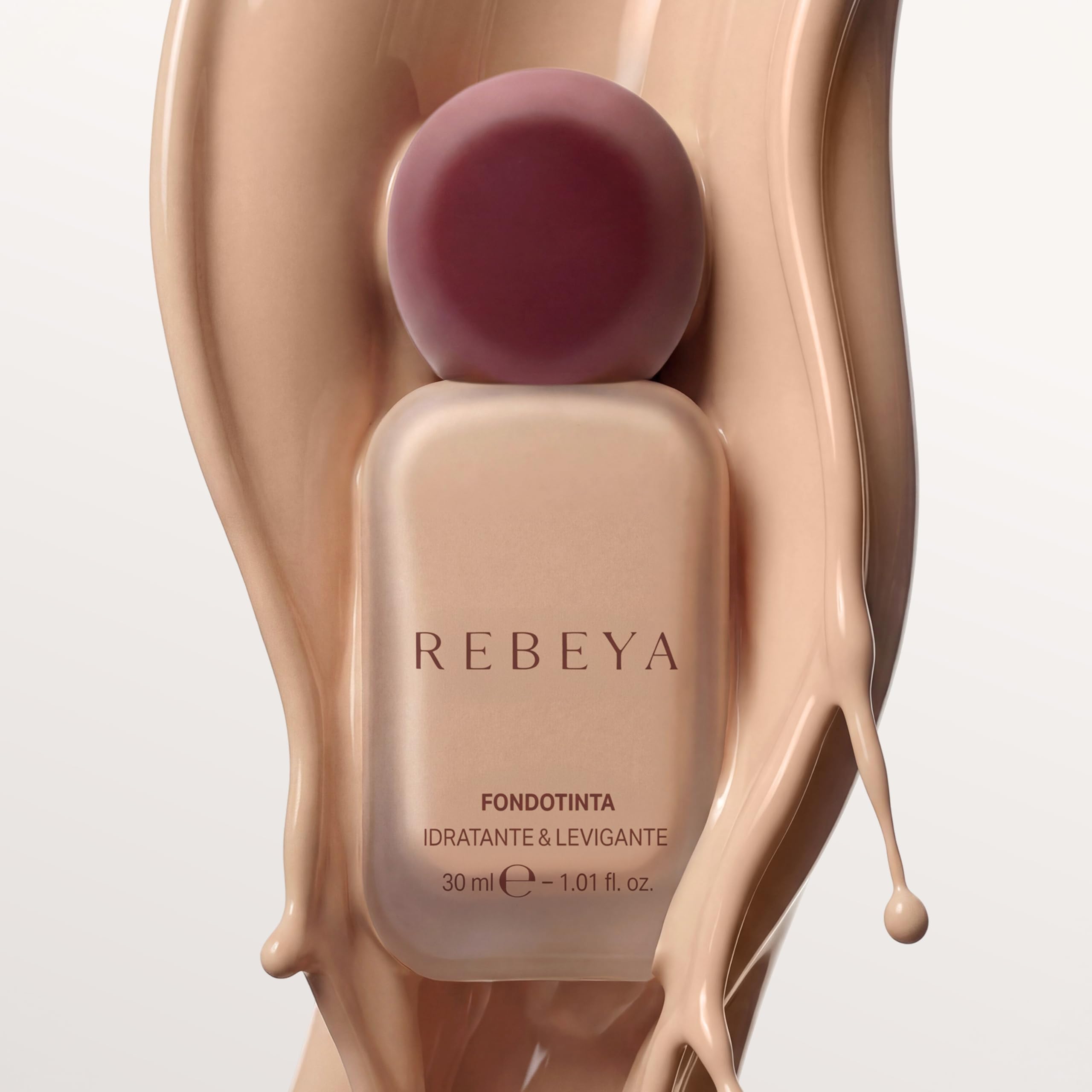 REBEYA Fondotinta idratante leggero 03 illuminante levigante lunga tenuta con niacinamide - effetto seconda pelle blurring coprenza modulabile media alta - fondotinta luminoso naturale viso