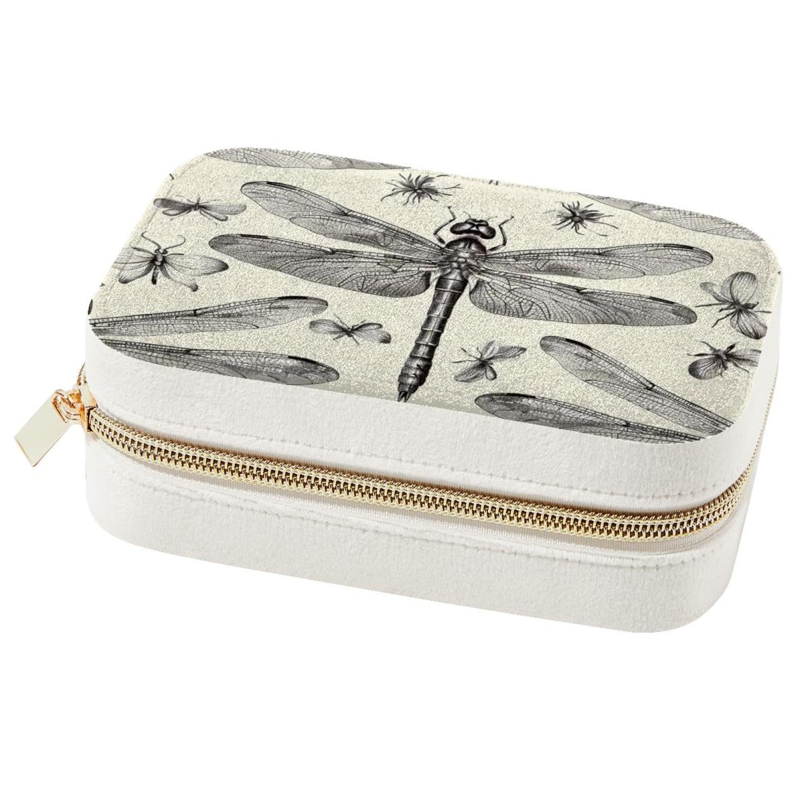 Boîte de rangement pour bijoux de voyage fonctionnelle grise