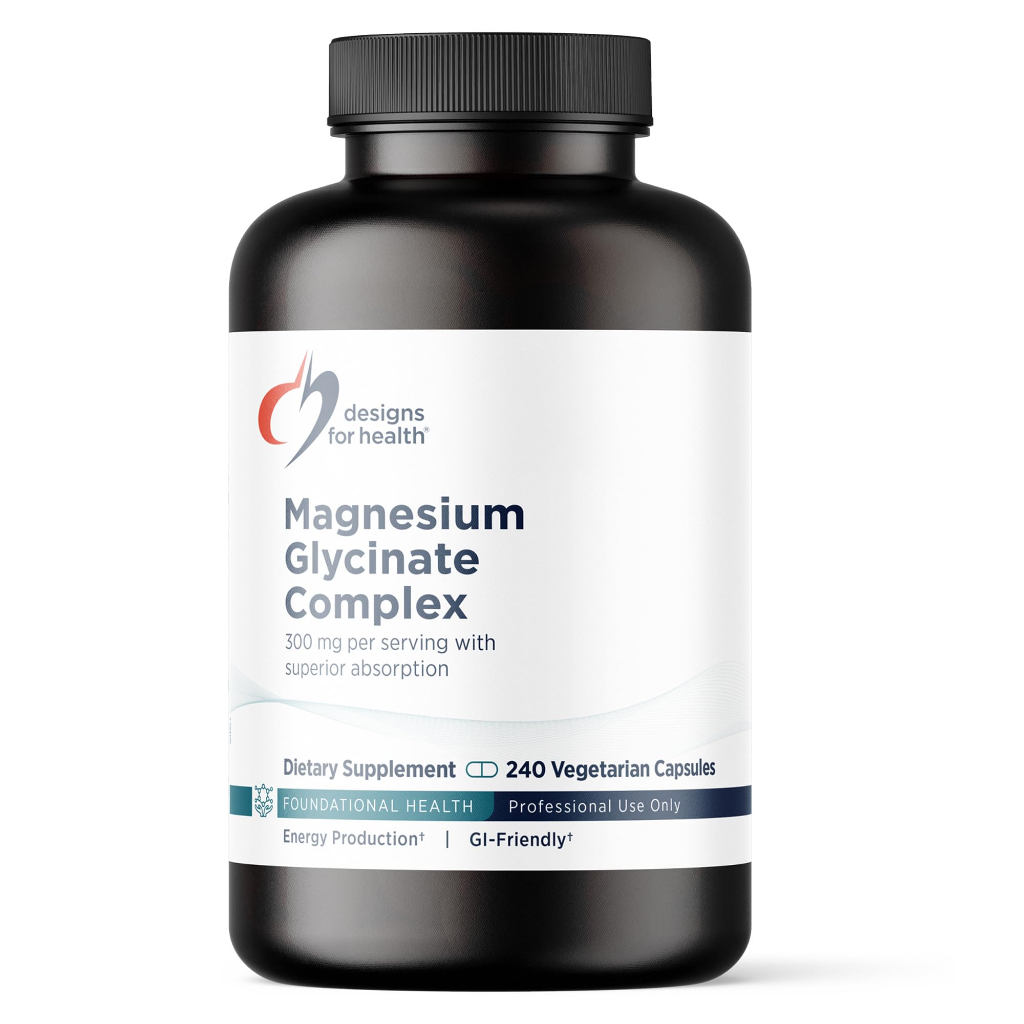 Designs for Health Magnesium Glycinate Complex - Chelated Magnesium Bisglycinate + High Absorption for Heart Health, Immune Support & Bone Strength - Vegan (240 Capsules)