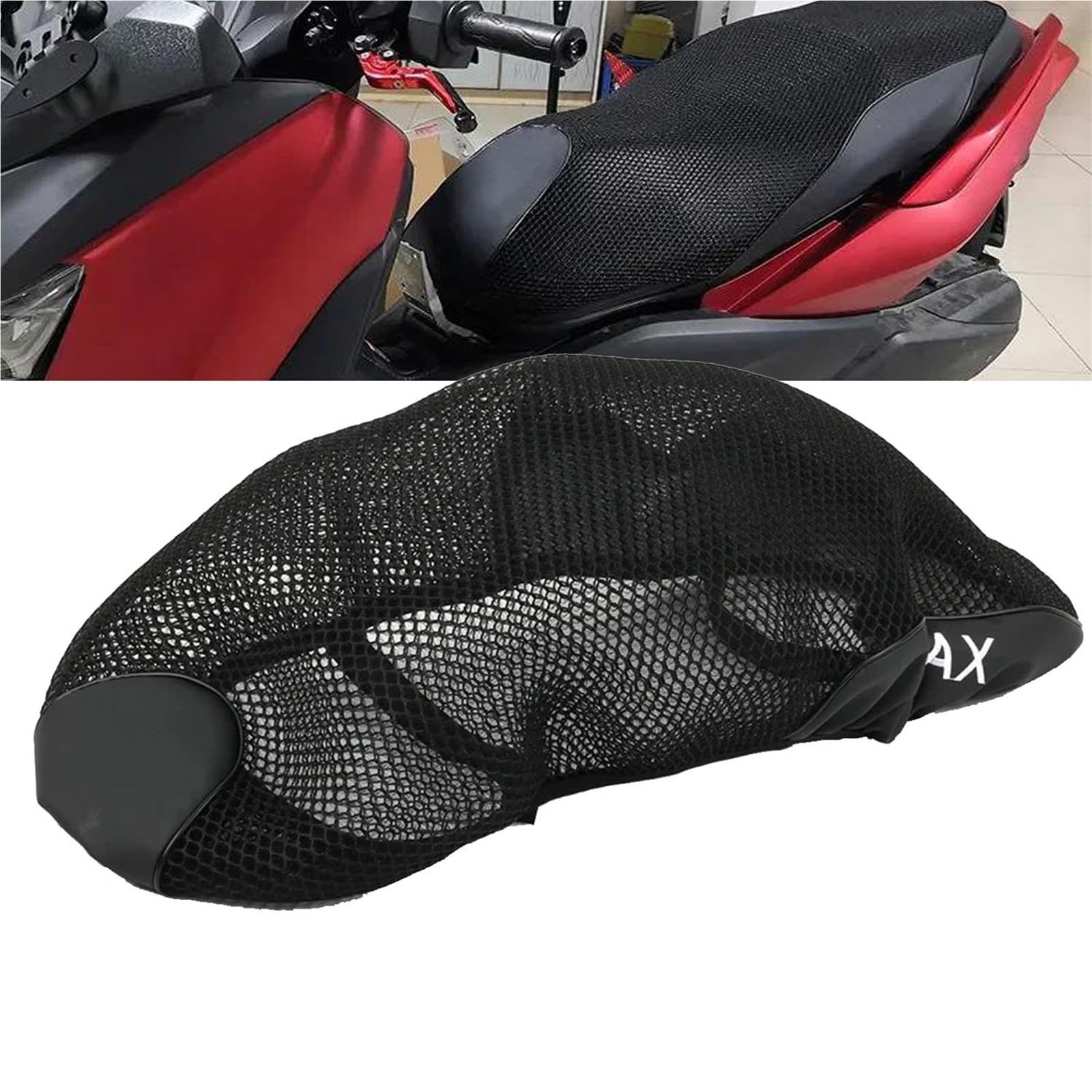 Funda de asiento para Yamaha NMAX 160 con cojín de malla aislante 8