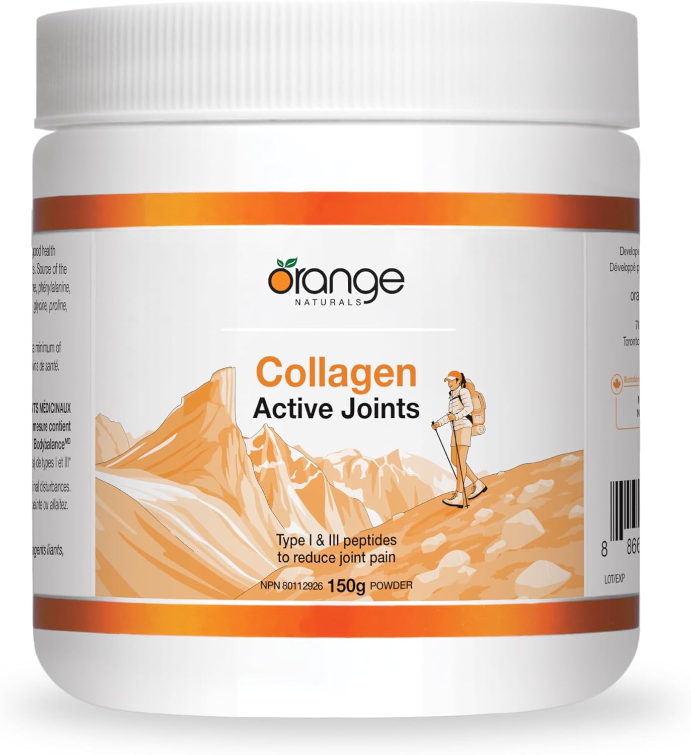 Orange Naturals Collagen Active Joints 150g Powder 30 Servings, Unflavored, Collagen Supplement with Type I & III Peptides, Essential Amino Acid for Joint Flexibility and Comfort for Men & Women Orange Naturals Collagen Active Joints 150g Powder 30 Servings, Unflavored, Collagen Supplement with Type I & III Peptides, Essential Amino Acid for Joint Flexibility and Comfort for Men & Women