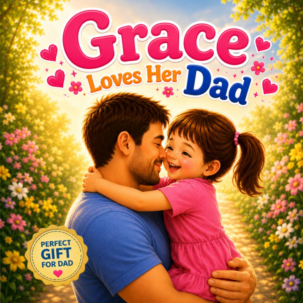 Grace Loves Her Dad: A Personalized Father's Day and Keepsake Book for Grace (Three Hearts Publishing Baby Name Books (GRACE))