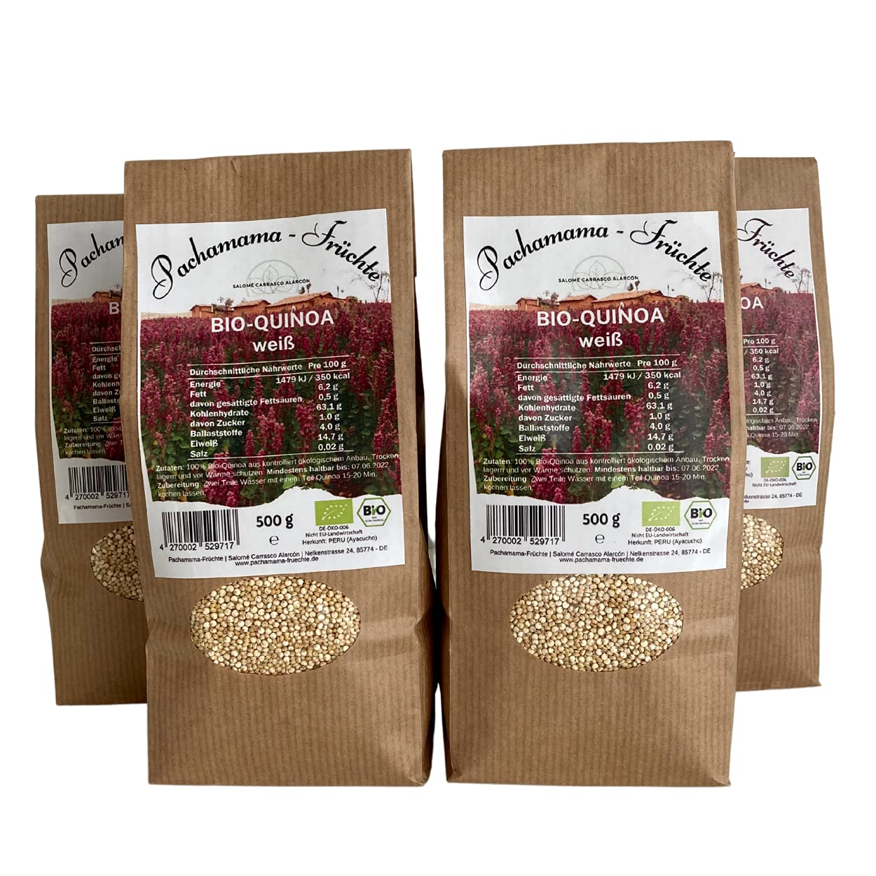4 x 500 g de quinoa blanc bio