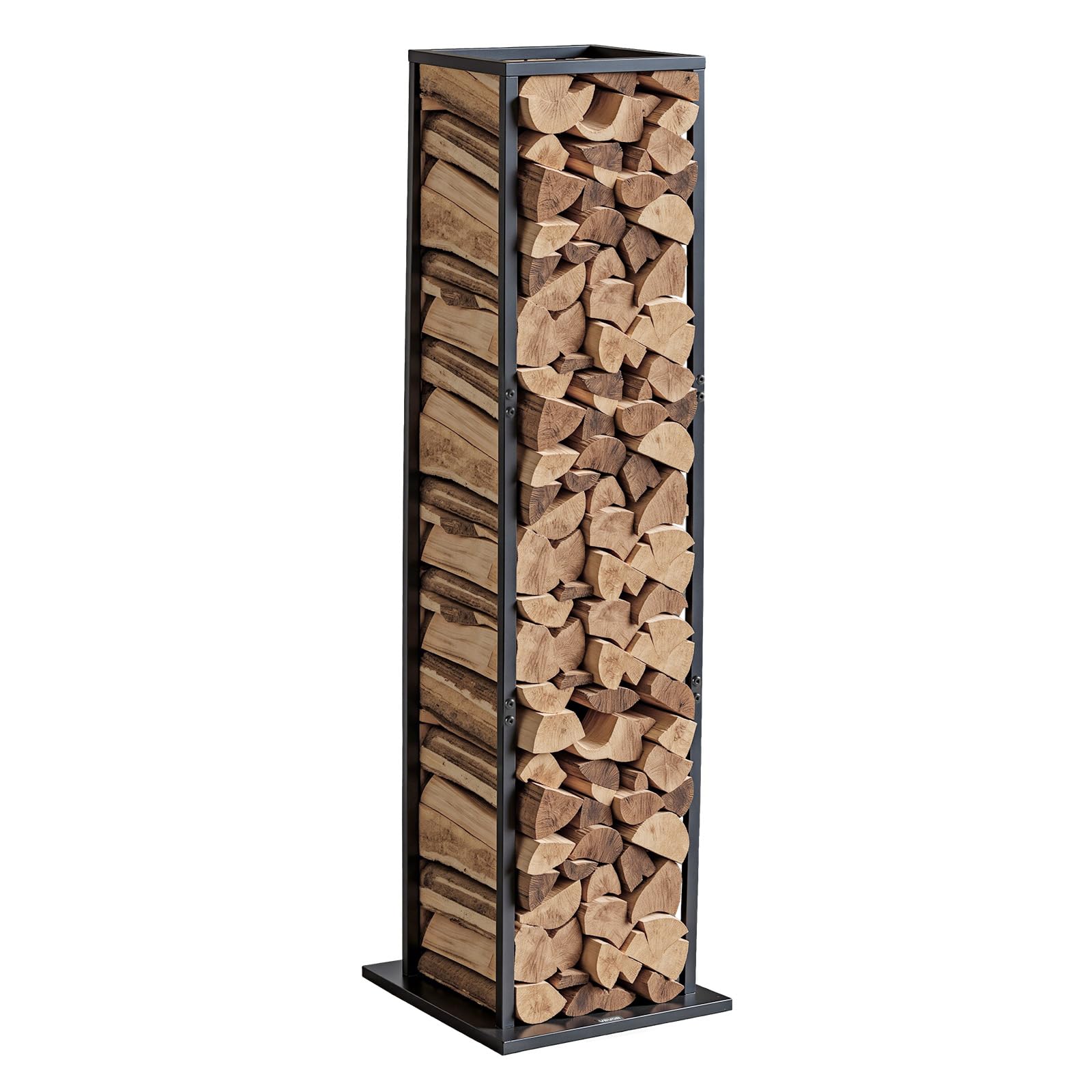 VEVOR Portalegna da Ardere per Interni, 330 x 320 x 1120 mm, Supporto per Impilare Tronchi, Supporta fino a 45,​4 kg, Portalegna in Acciaio Verniciato a Polvere per Camino Peso 4,​2 kg
