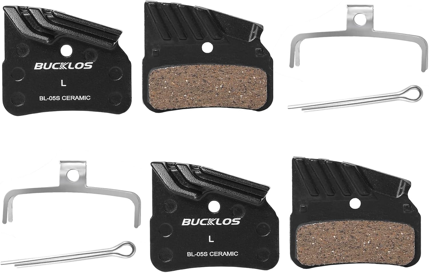 BUCKLOS 160mm Floating Disc Brake Rotor, and 2 Pairs Ceramic Mountain Bike MTB Disc Brake Pads Compatible with Shimano M9120 M8120 M7120