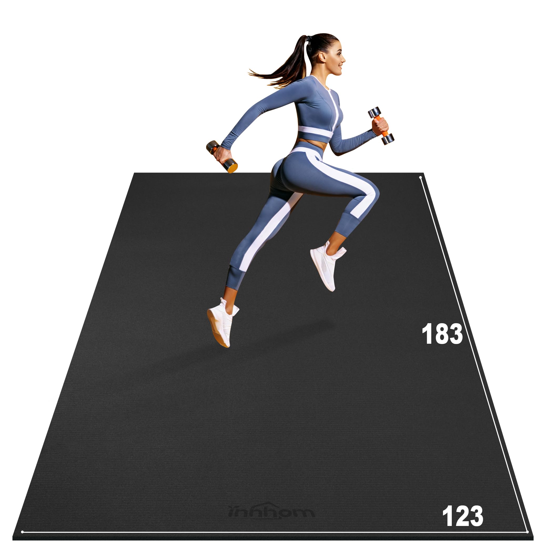 innhom ヨガマット 大きめ 二人用 幅広 183x123cm トレーニングマット 厚め 防音 両面滑り止め 筋トレ 特大サイズ ジム 衝撃吸収 エクサ Amazon | innhom ヨガマット 大きめ 二人用 幅広 183x123cm