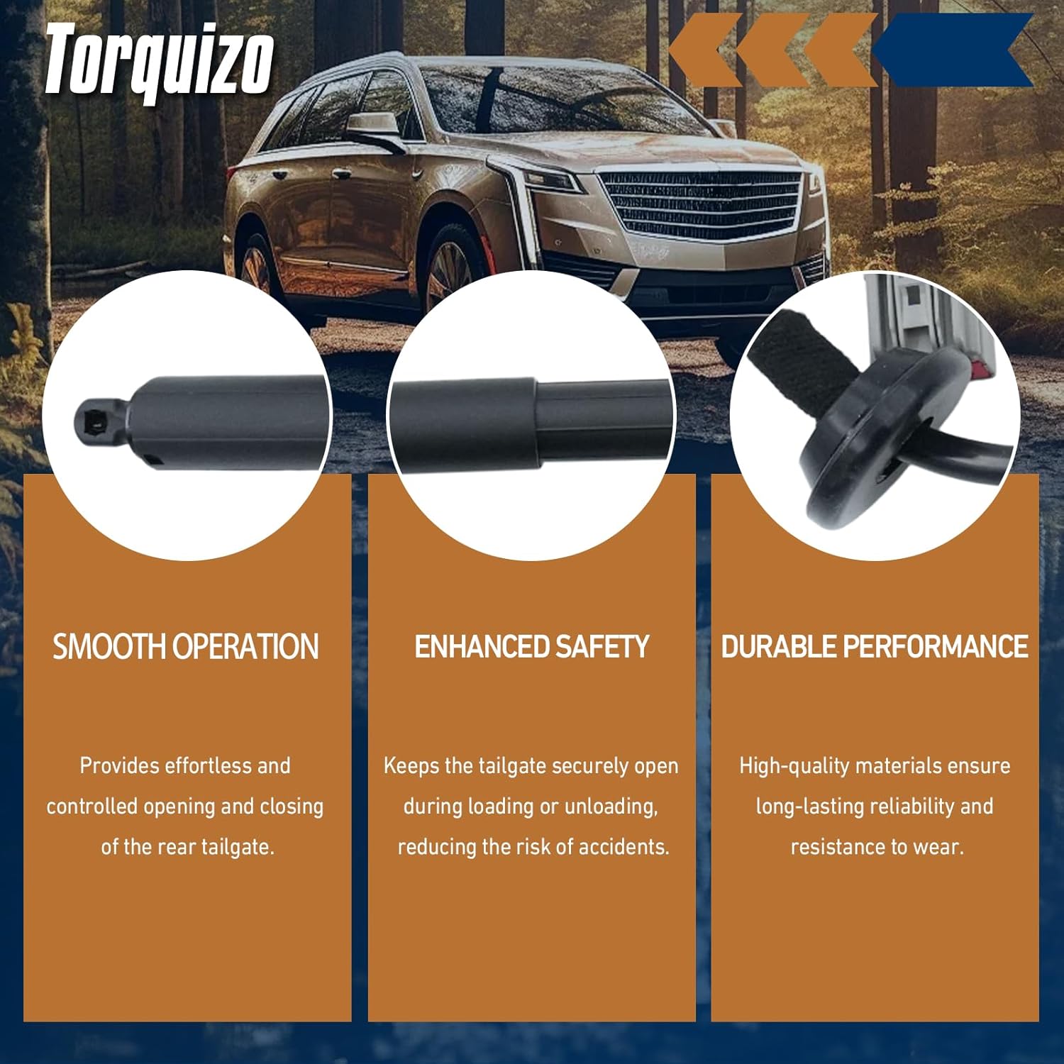 2Pcs Rear Left Right Tailgate Power Lift Support for Ford Explorer 2011-2015, Liftgate Power Hatch Shock Strut, Electric Trunk Power Liftgate Replace# BB5Z-14B351-A BB5Z14B351A