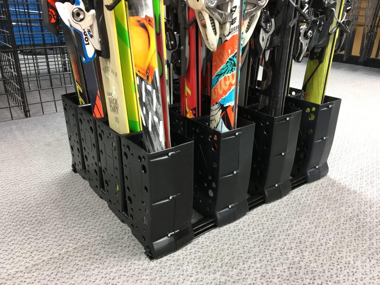 StoreYourBoard Ski Storage Rack, Freestanding 16 Ski Stand, Wide Skis : Everything Else