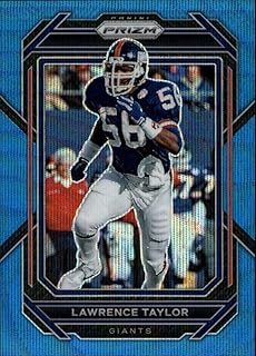 2022 Panini Prizm Prizm Blue Wave #224 Lawrence Taylor S199 New York Giants Official NFL Football Trading Card