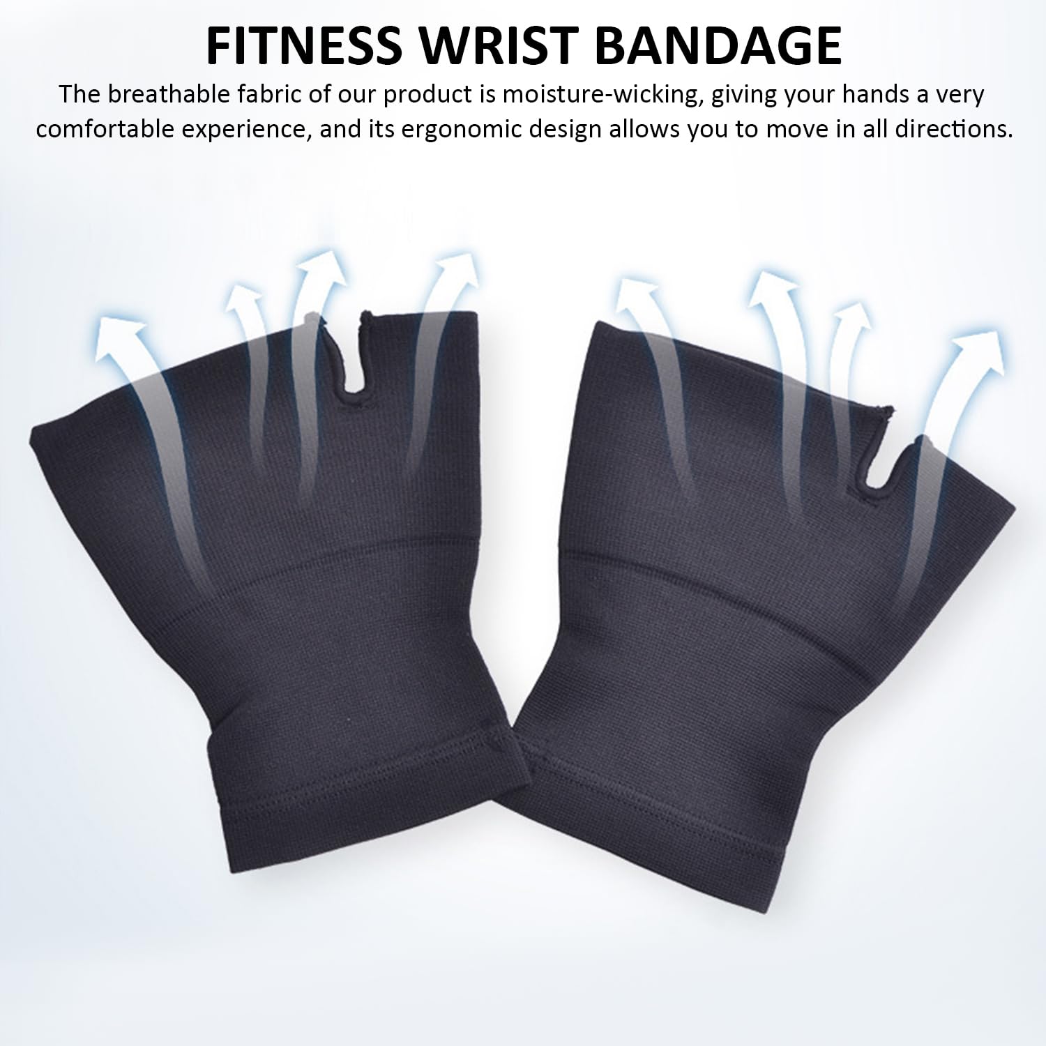 BEIBXHQQ 2 Elastic Thumb Support Gloves, Breathable Finger Protection Gloves, Fitness Wrist Brace, Compression Thumb Splint - Image 3