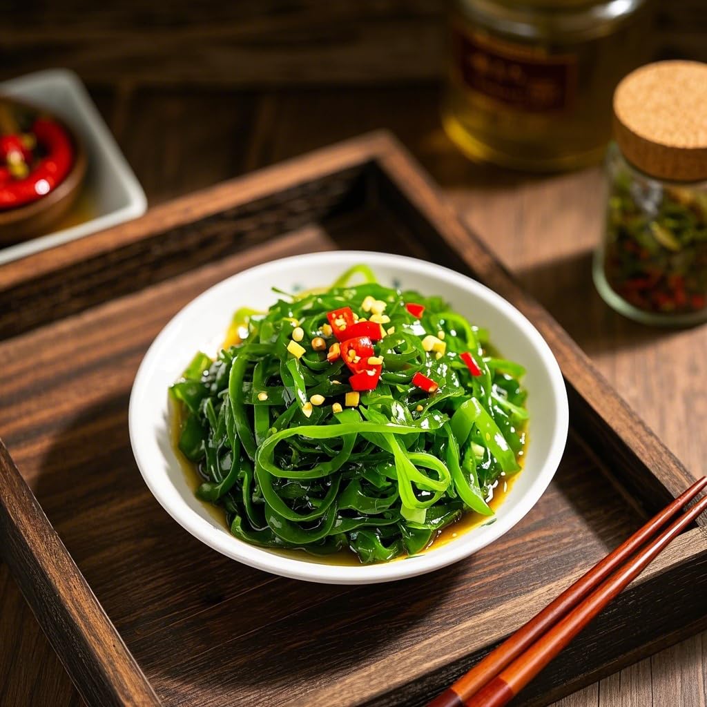 200 g de tallo Wakame ensalada de algas marinas wakame tira wakame tallos (1)