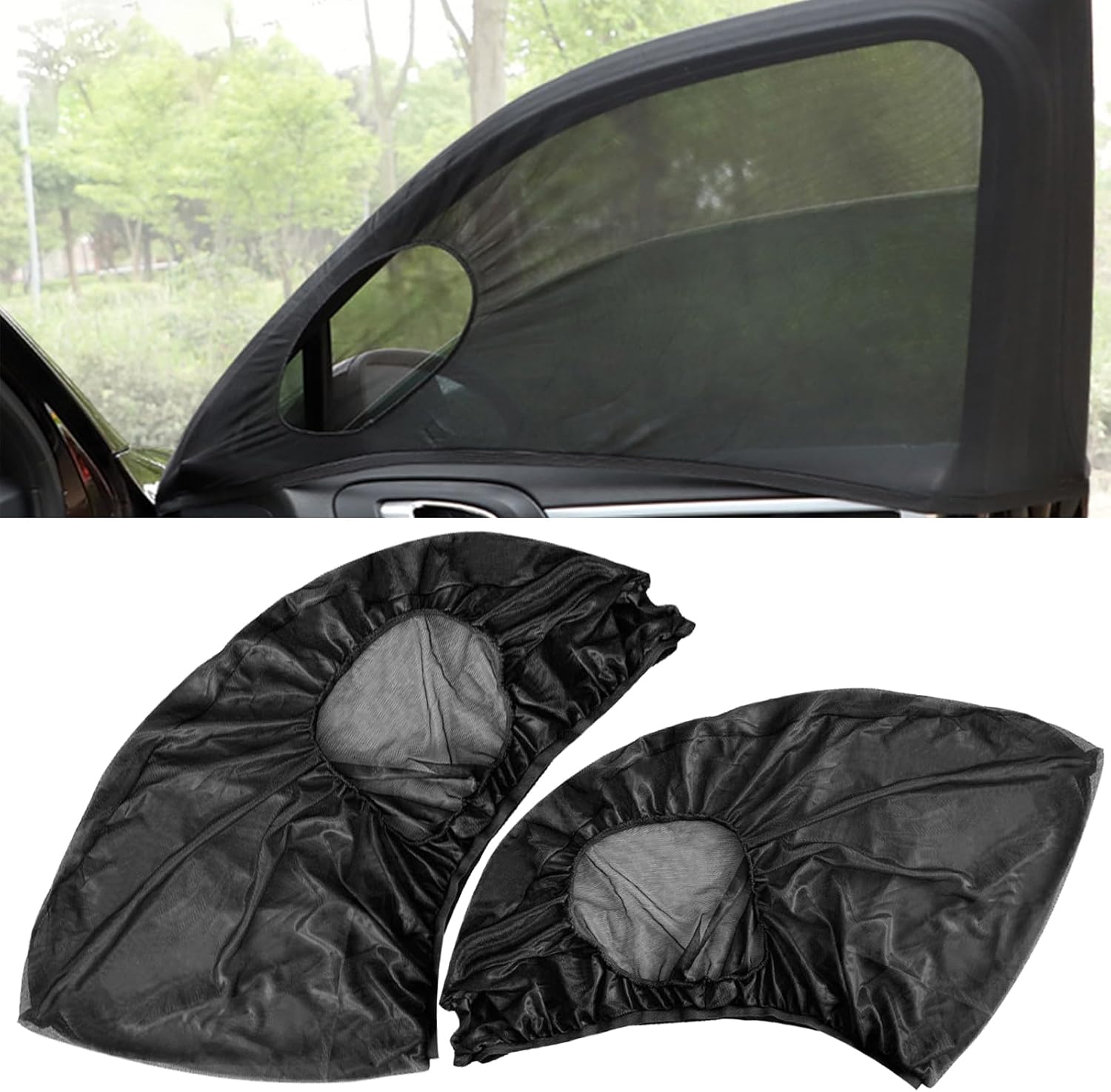 TUTUDOW 2PCS Car Window Shades, Breathable Mesh Car Window